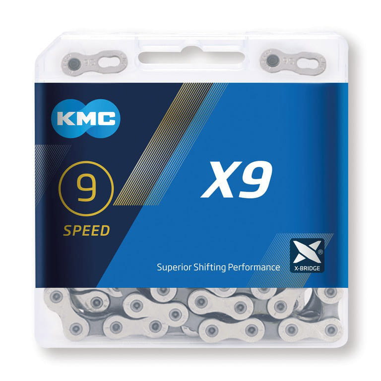 kmc-x9-kette-9-fach-silver-grey-bx09ng114-01 KMC X9 Kette 114 Glieder 9-fach