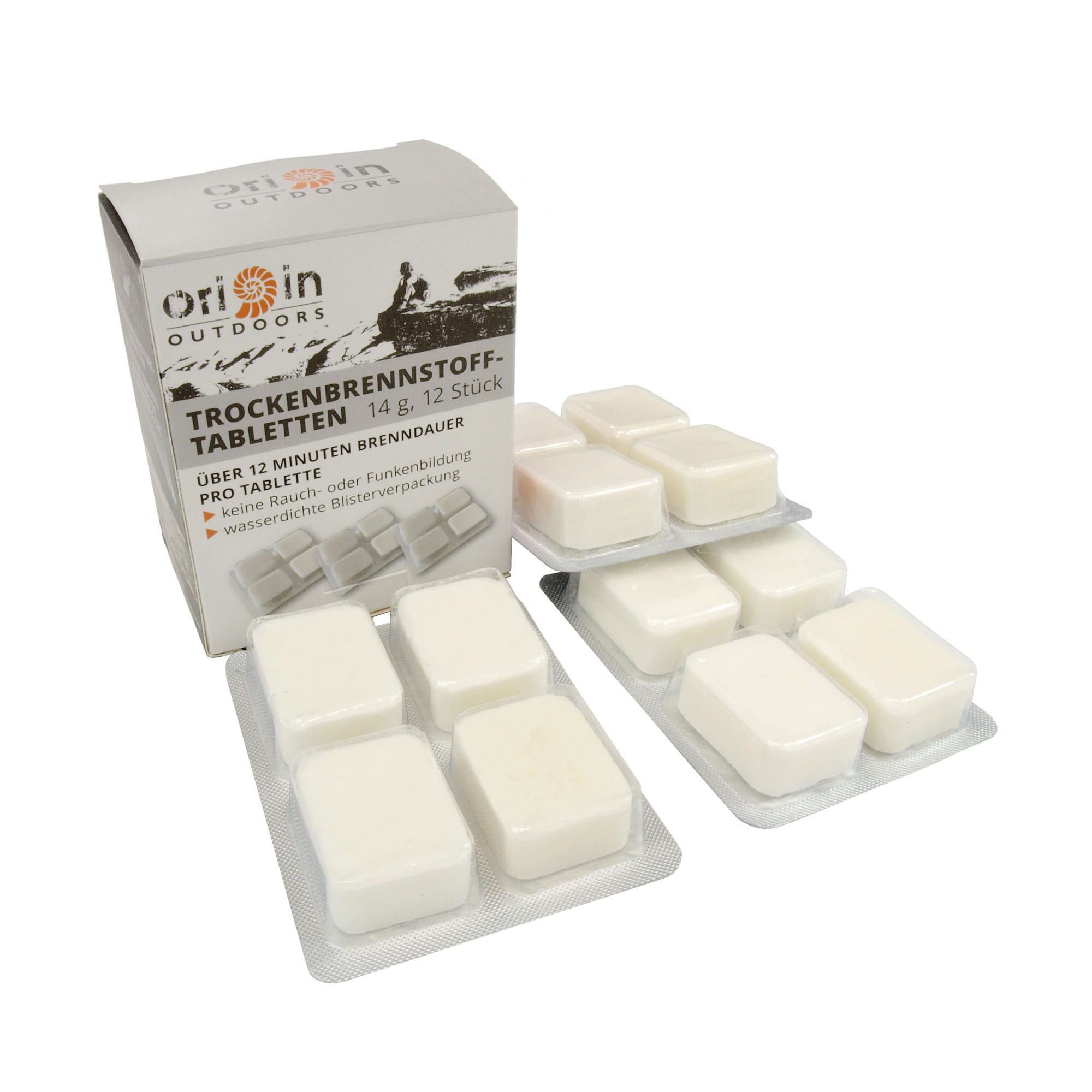 Origin Outdoors Trockenbrennstoff Tabletten 12 x 14 g Origin Outdoors Trockenbrennstoff Tabletten 12 x 14 g