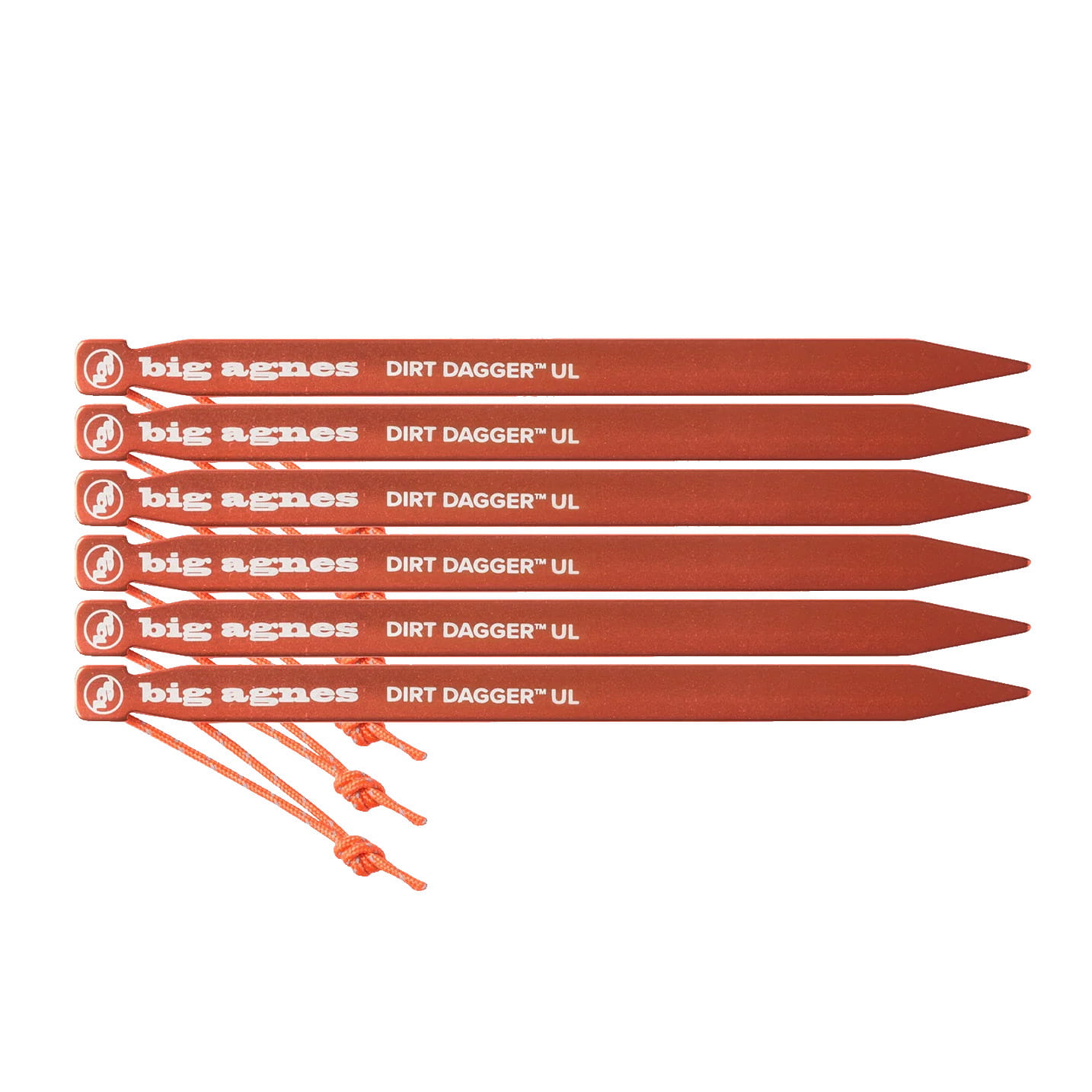 Big Agnes Dirt Dagger UL 6" Zeltheringe (6er Pack) Big Agnes Dirt Dagger UL 6" Zeltheringe (6er Pack)