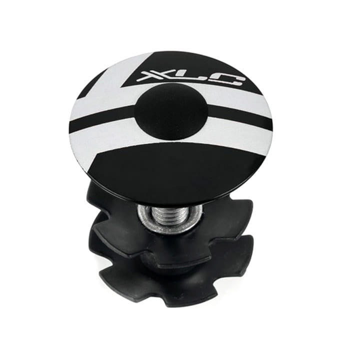 xlc-ap-s01-ahead-plug-mit-kralle-schwarz-weiss XLC AP-S01 Ahead Kappe mit Kralle & Schraube Schwarz/Weiß-Grau