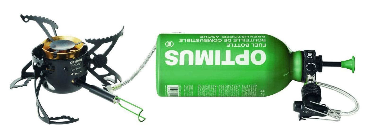 Optimus Polaris Mehrstoffkocher mit Brennstoffflasche 400 ml Optimus Polaris Mehrstoffkocher mit Brennstoffflasche 400 ml