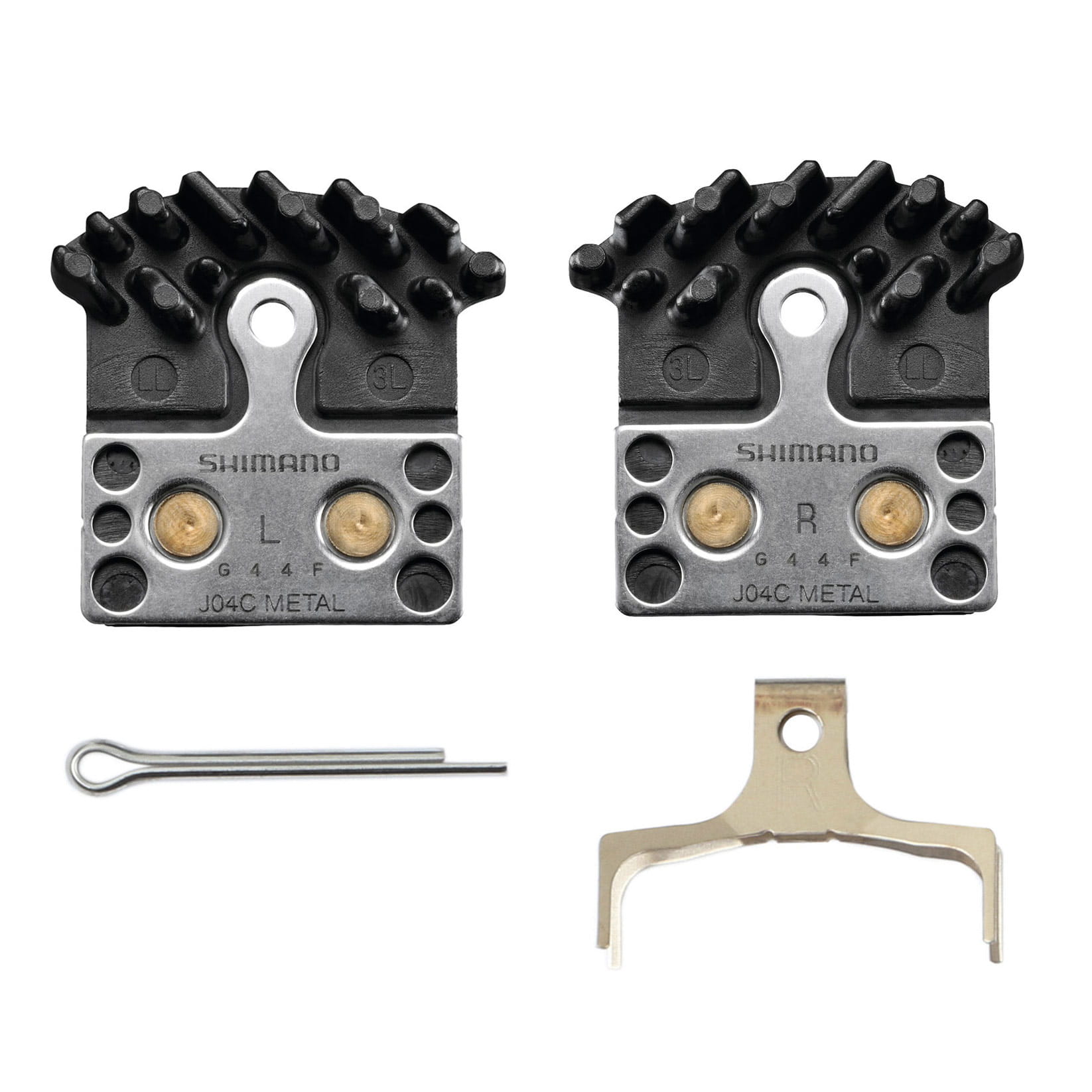 shimano-j04c-metall-ice-tech-bremsbelaege-kuehlrippen Shimano J04C Metall Brake Pads Ice-Tech for XTR, XT, SLX, Alfine