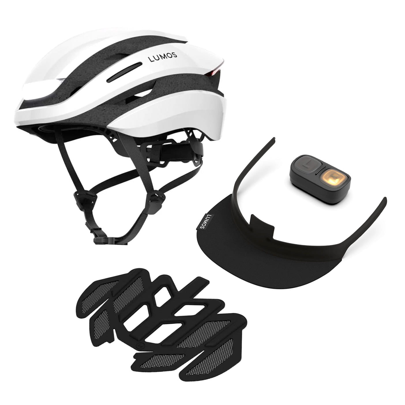 Lumos Ultra+ Mips Visor LED Fahrradhelm mit Sonnenblende, Blinkern, Bremslicht