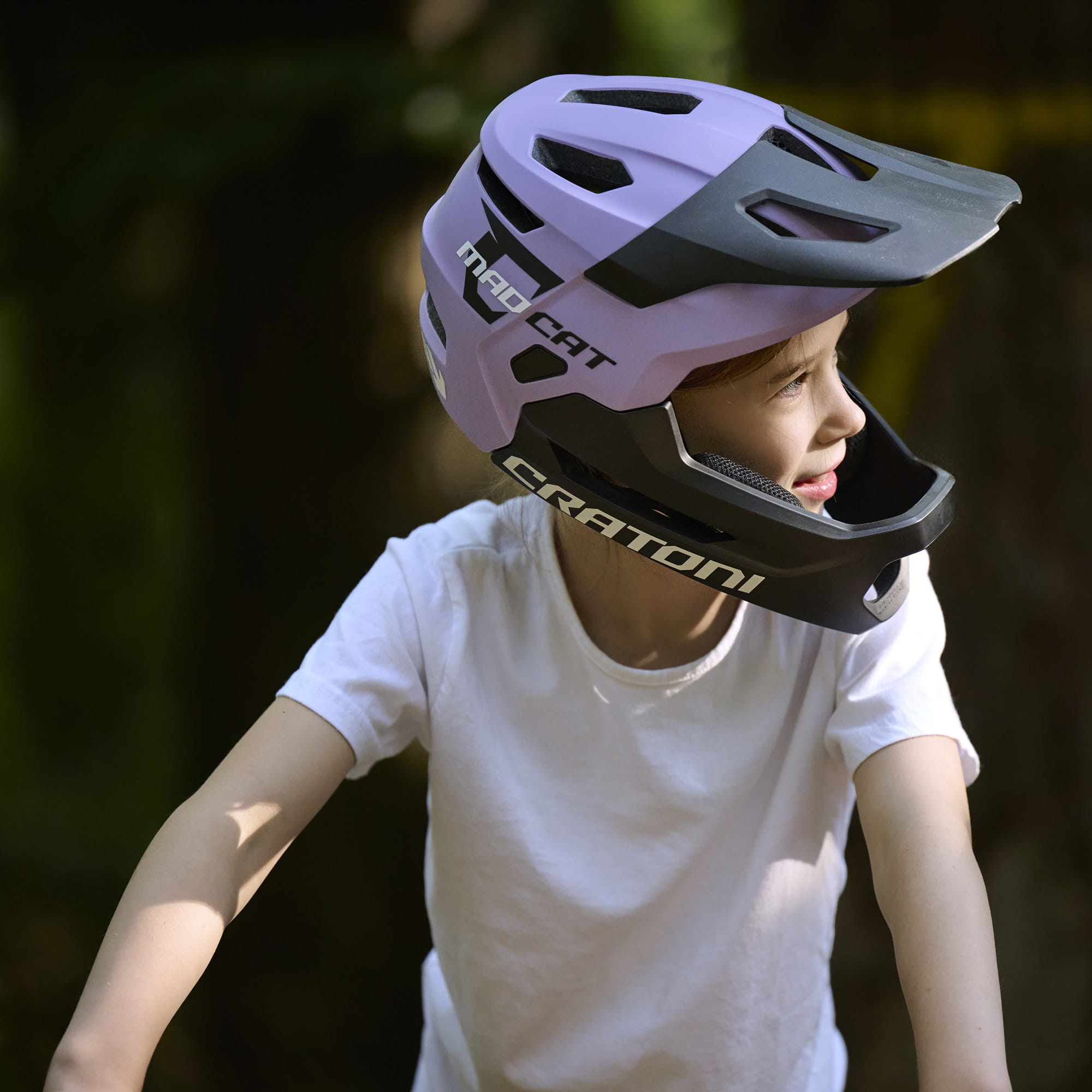 bike helmet madcat Cratoni MIPS Full-Face Children's Bicycle Helmet MTB Helmet S/M 49-56 cm (Gunmetal-Red Matte) Sports & Outdoors The sky is the limit with the Raskullz Star Kitty Helmet MadCat MIPS - Casco integral