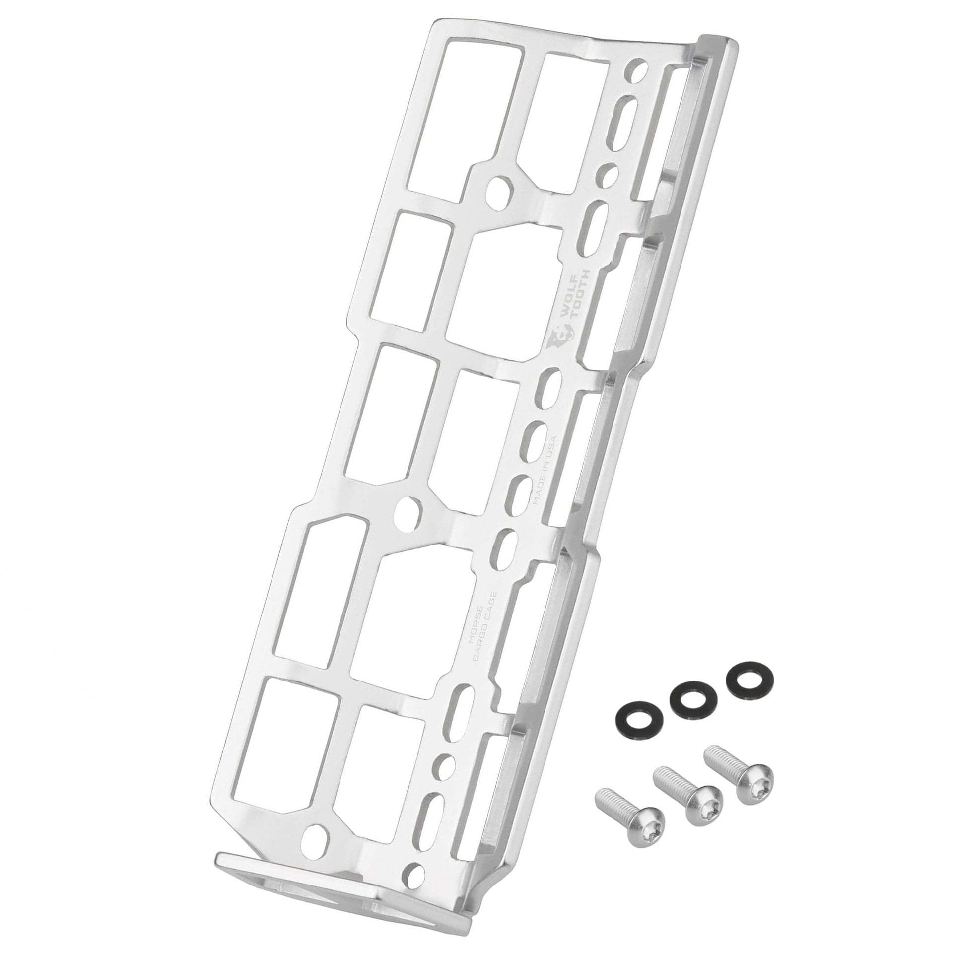 Portaborraccia Wolf Tooth Morse Cargo Cage Per Bikepacking, In Alluminio, Con Due Cinghie, Taglia Unica, Colore Nero