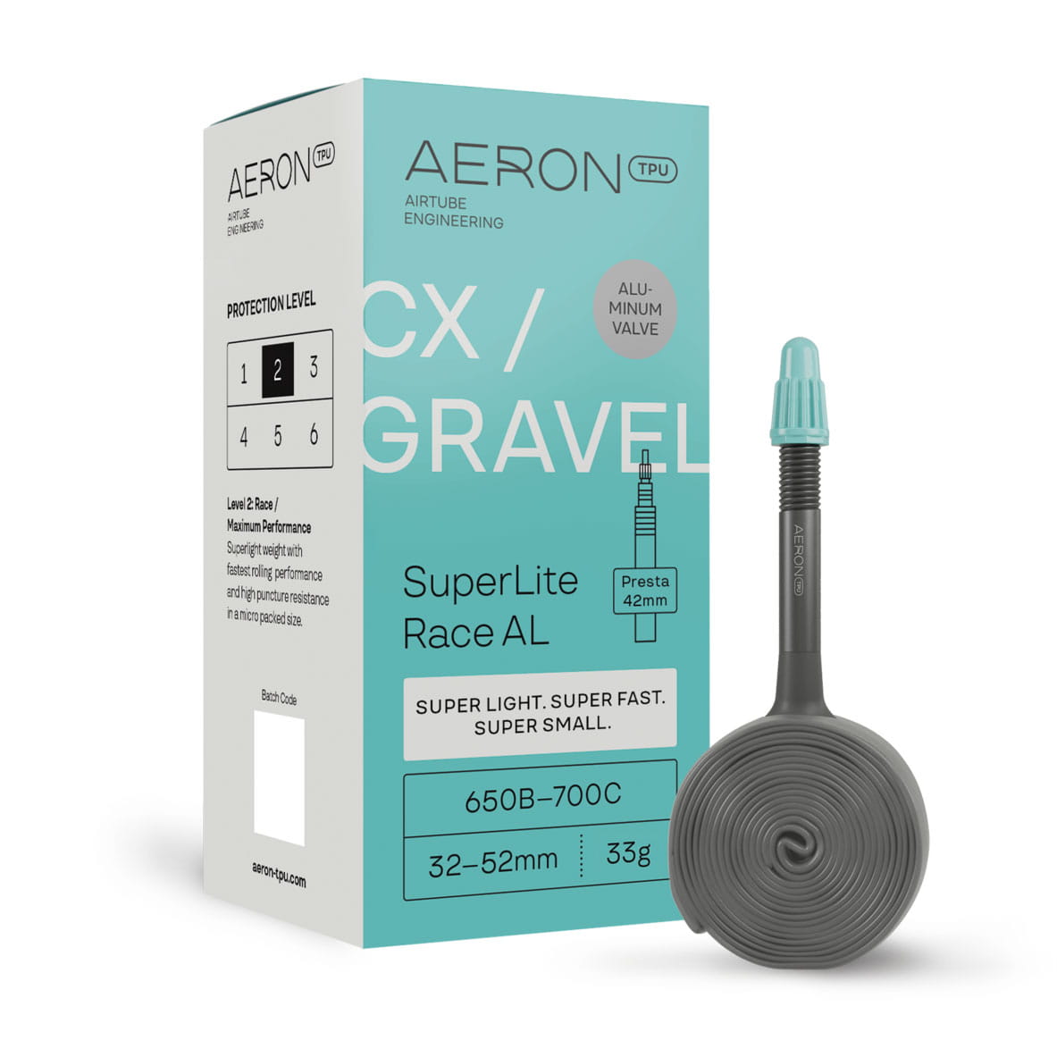 AERON/TPU CX/Gravel SuperLite Race AL TPU-Schlauch 28" / 32-52 mm