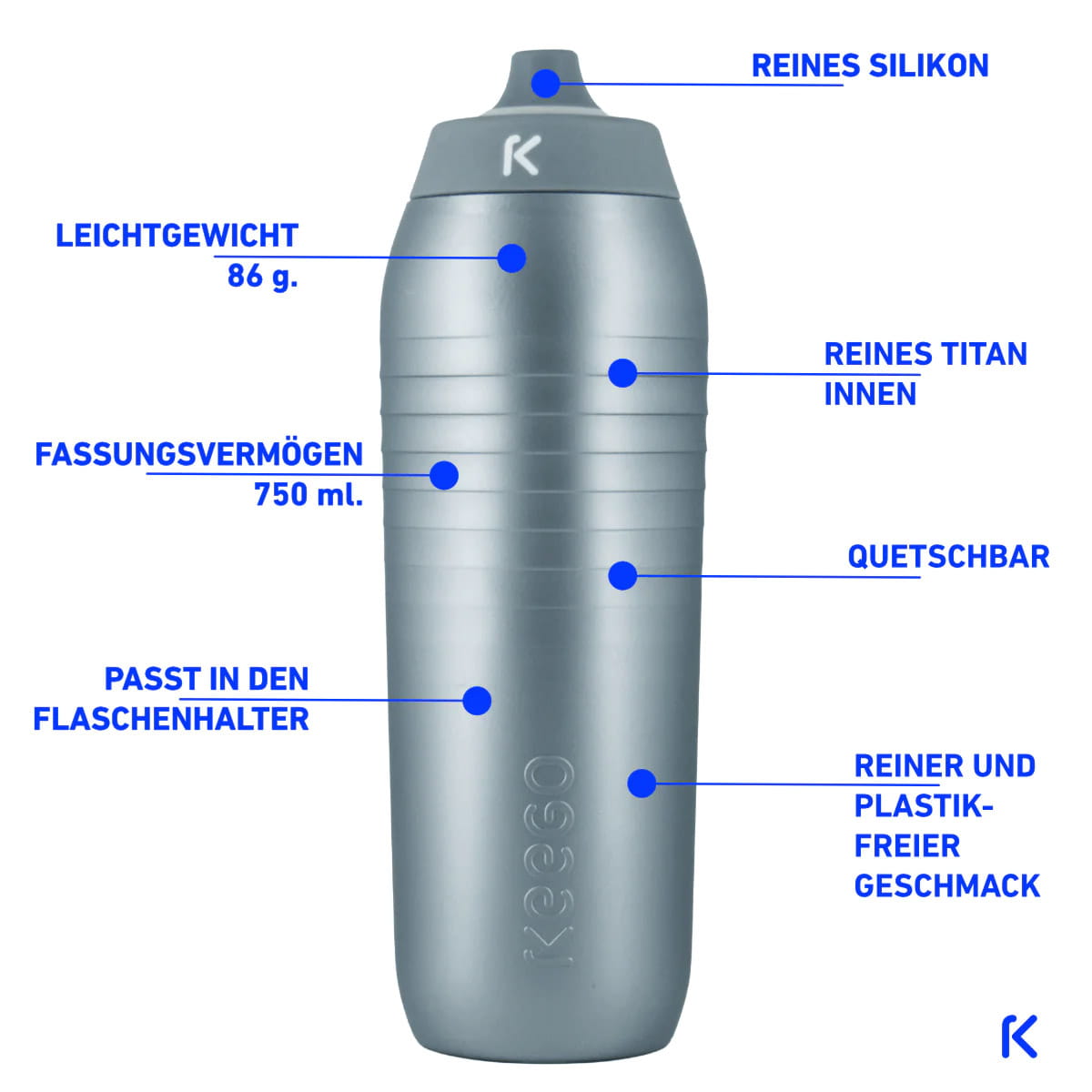 Keego Bottle 750 Fahrrad Trinkflasche 750 ml