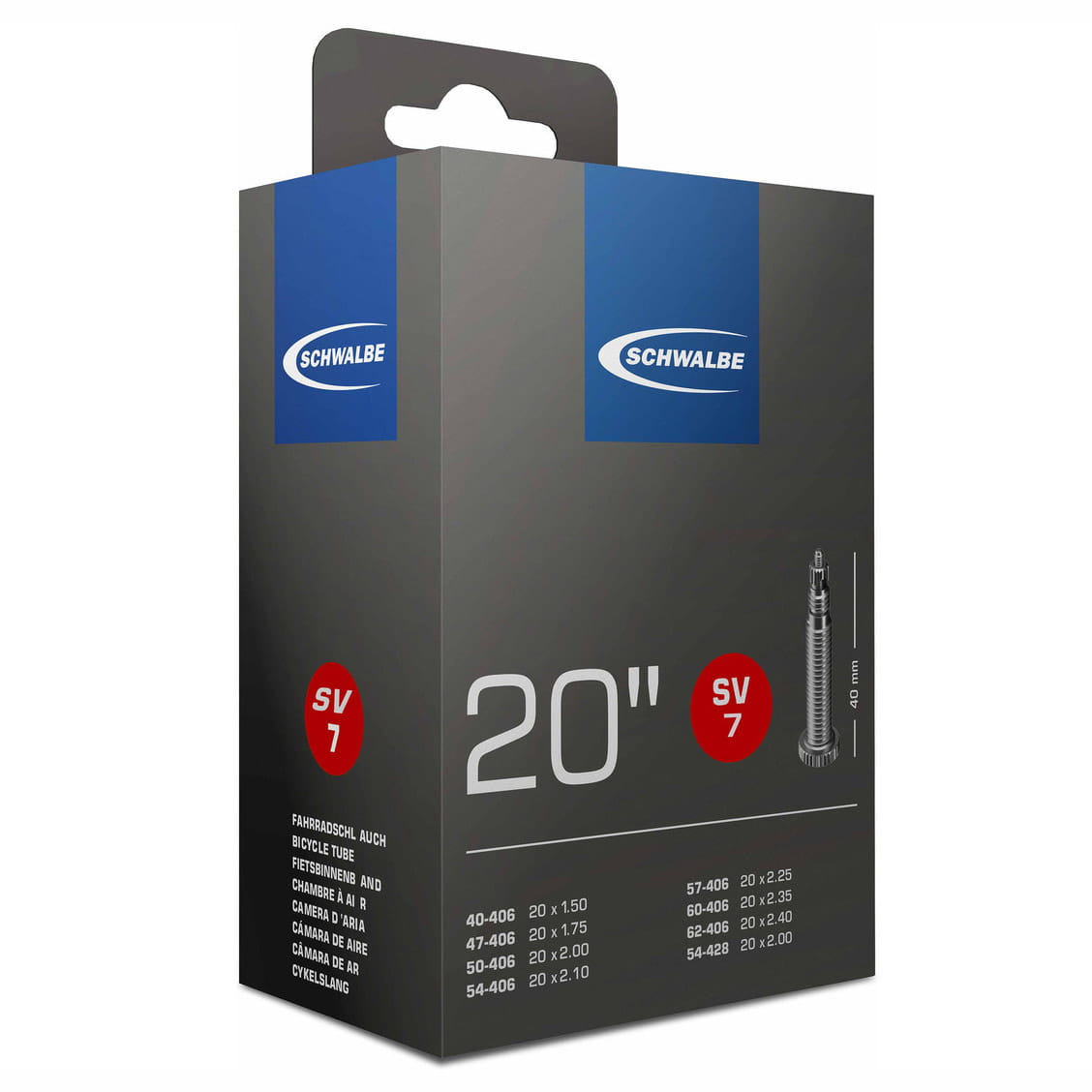Schwalbe Bicycle Tube 20" - SV7 Schwalbe Bicycle Tube 20" - SV7