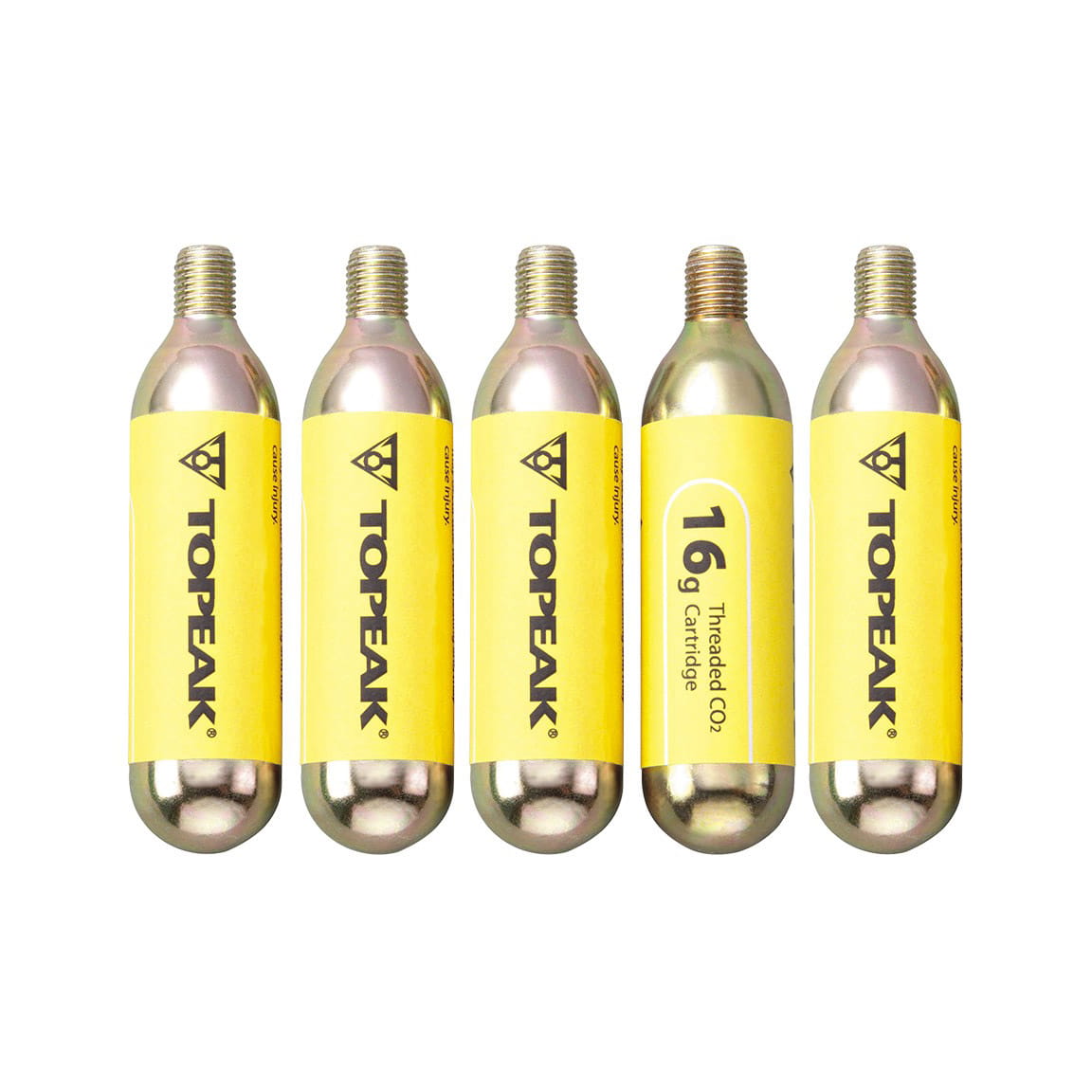topeak-16g-co2-kartuschen-gewinde Topeak CO2 Ersatzkartuschen 16g mit Gewinde 5er Set