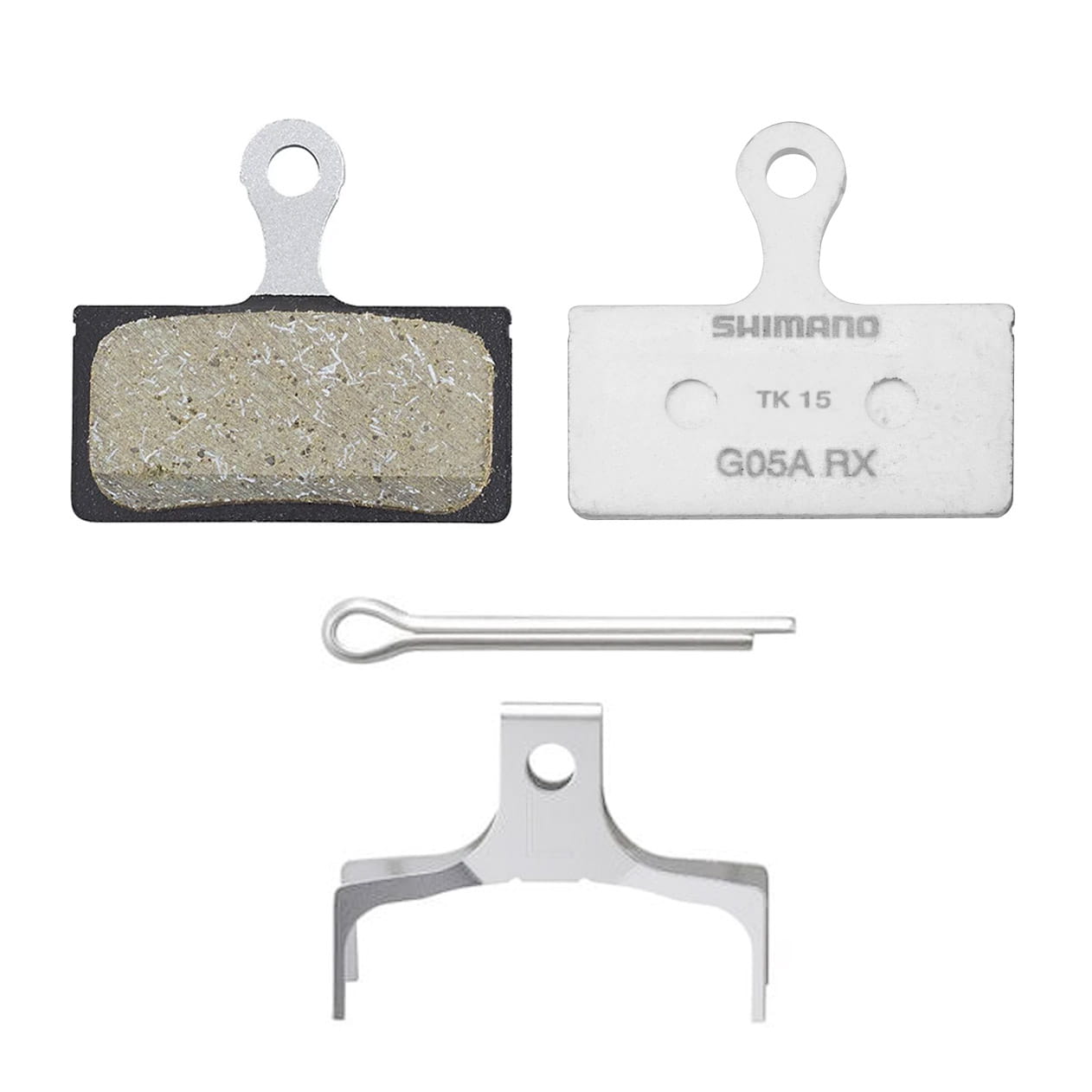shimano-g05a-bremsbelaege-EBPG05ARXA-01 Shimano G05A RX Resin Brake Pads (Alu Trägerplatte)