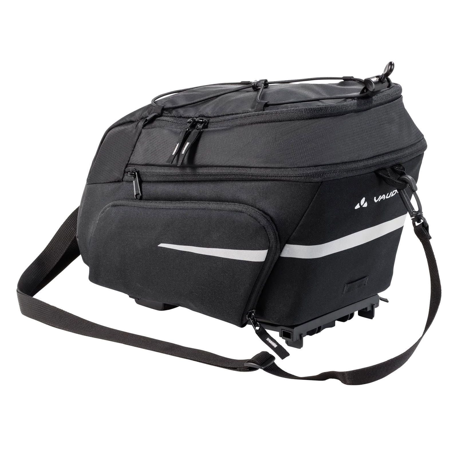 VAUDE Silkroad Plus Trunkbag Gepäckträgertasche mit Seitentaschen Schwarz 9+7L VAUDE Silkroad Plus Trunkbag Gepäckträgertasche mit Seitentaschen Schwarz 9+7L