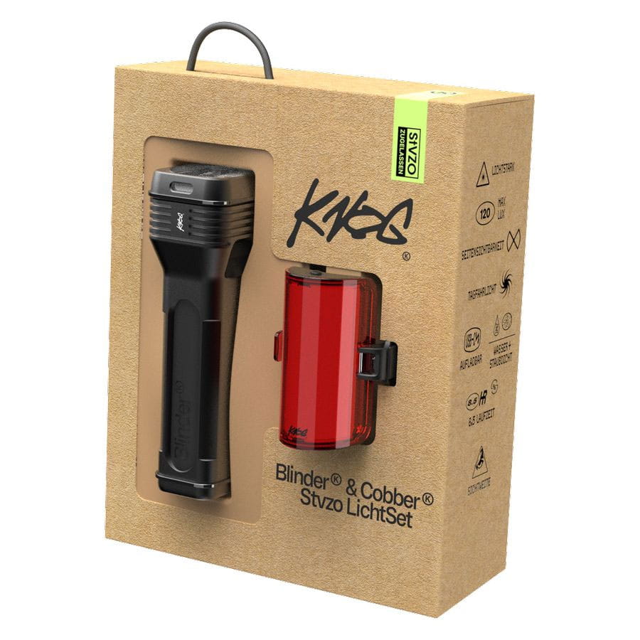 Knog Blinder 120 + Cobber Twinpack StVZO Beleuchtungsset (700 / 50 Lumen)