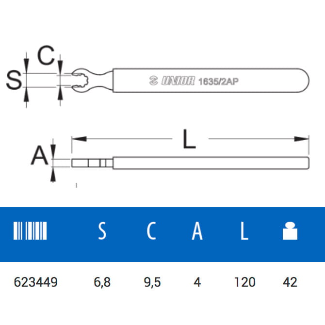Unior 1635/2AP Nippelspanner Speichenschlüssel für Mavic R-SYS Nippel
