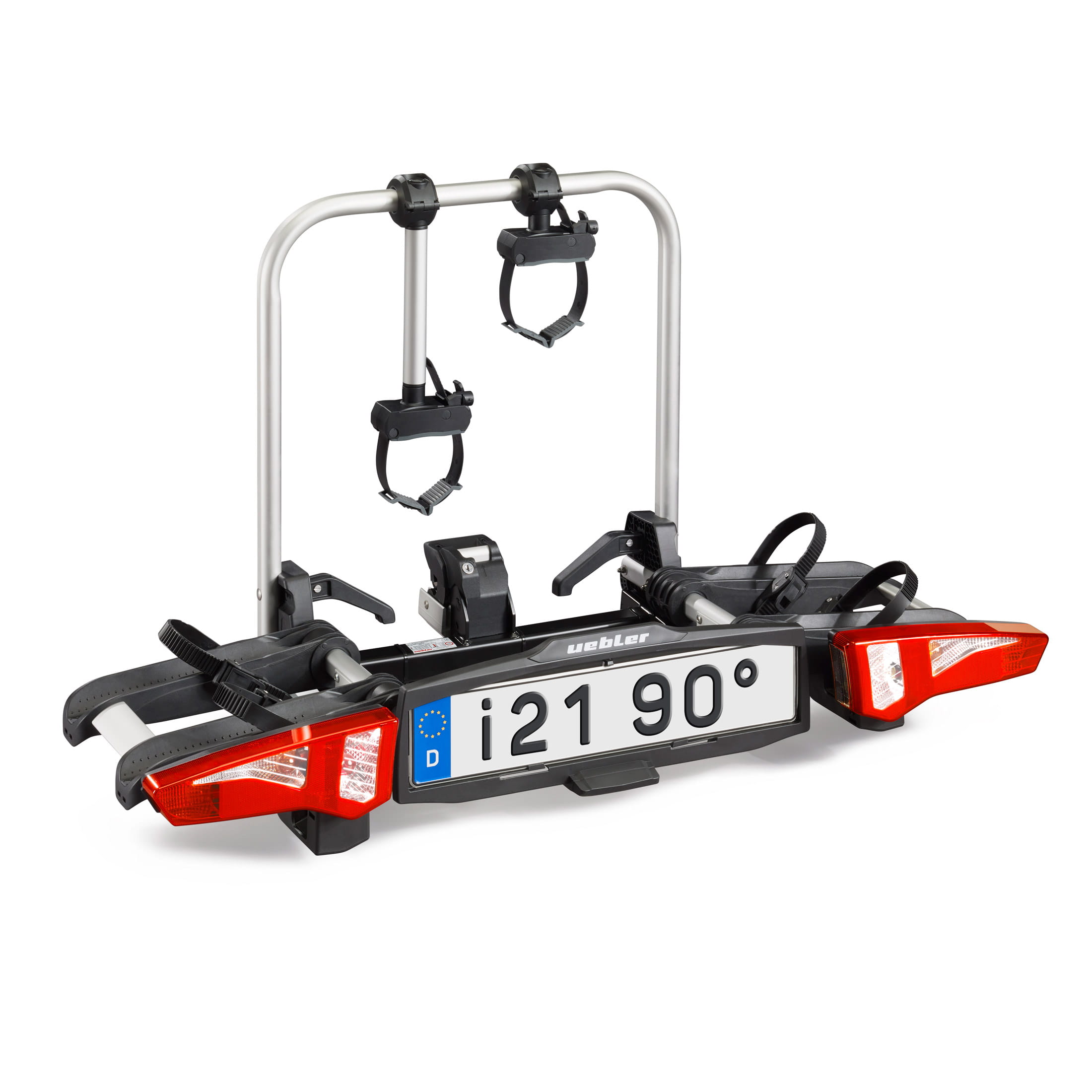 uebler-i21-90-grad-kupplungstraeger Uebler i21 Z Fahrradträger / Kupplungsträger faltbar, 90° abklappbar, E-Bike geeignet