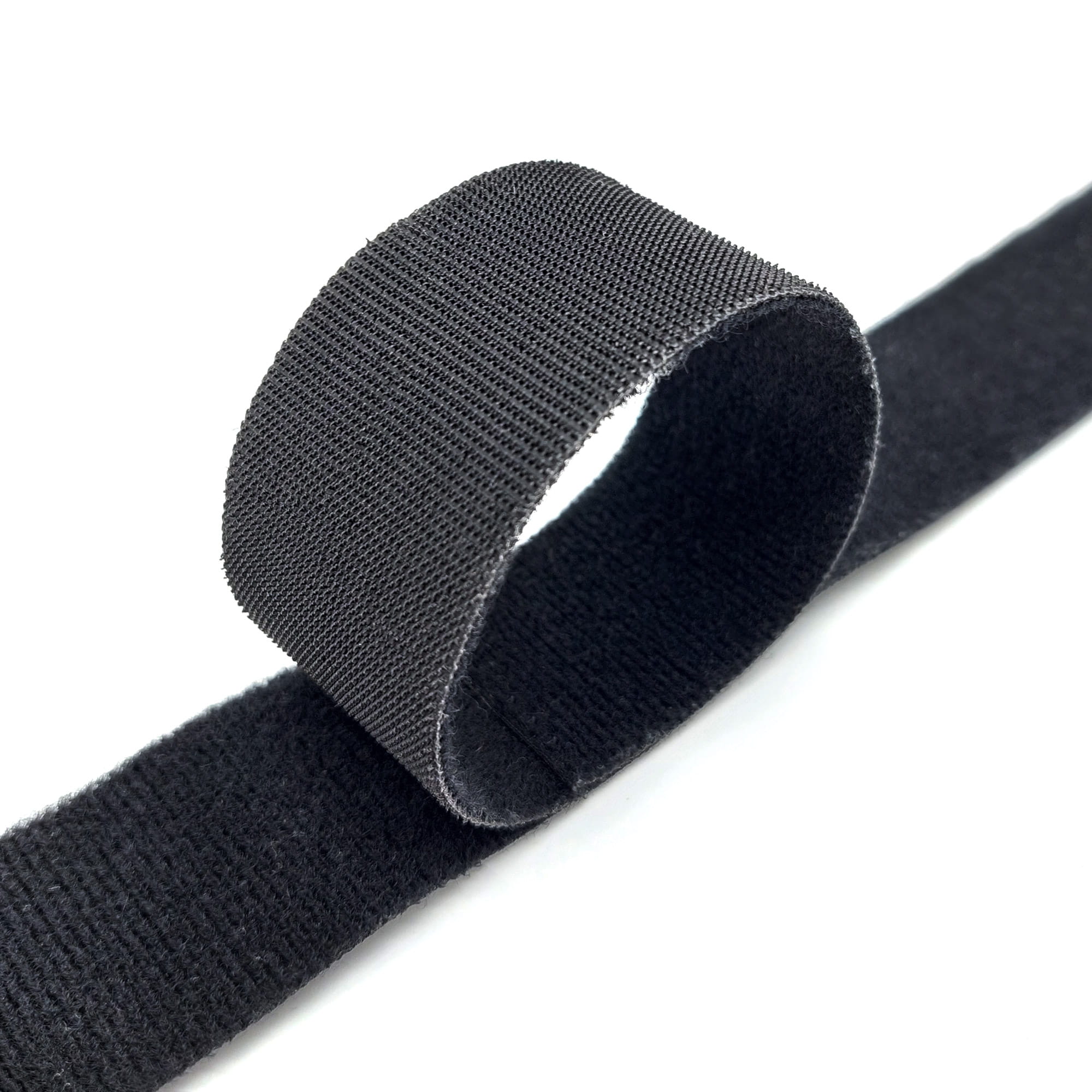 Klettband beidseitig Hakenband / Veloursband (dünn 1,35 mm) Meterware