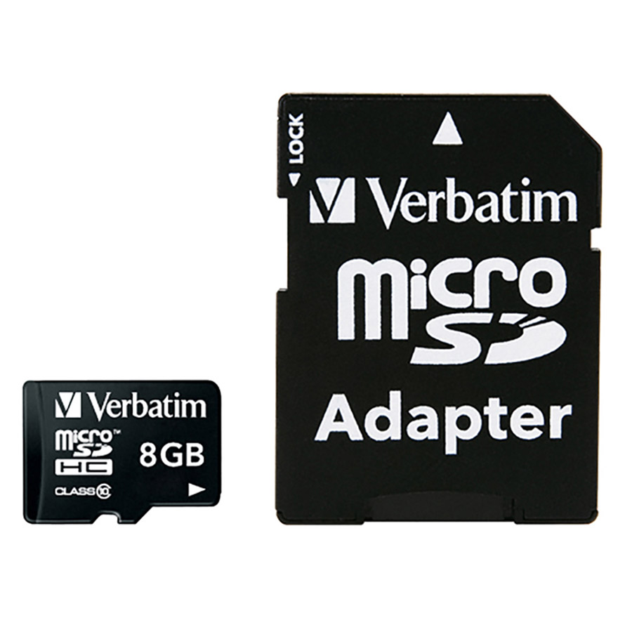 Verbatim microSDHC 8GB Class 10 incl. Adapter