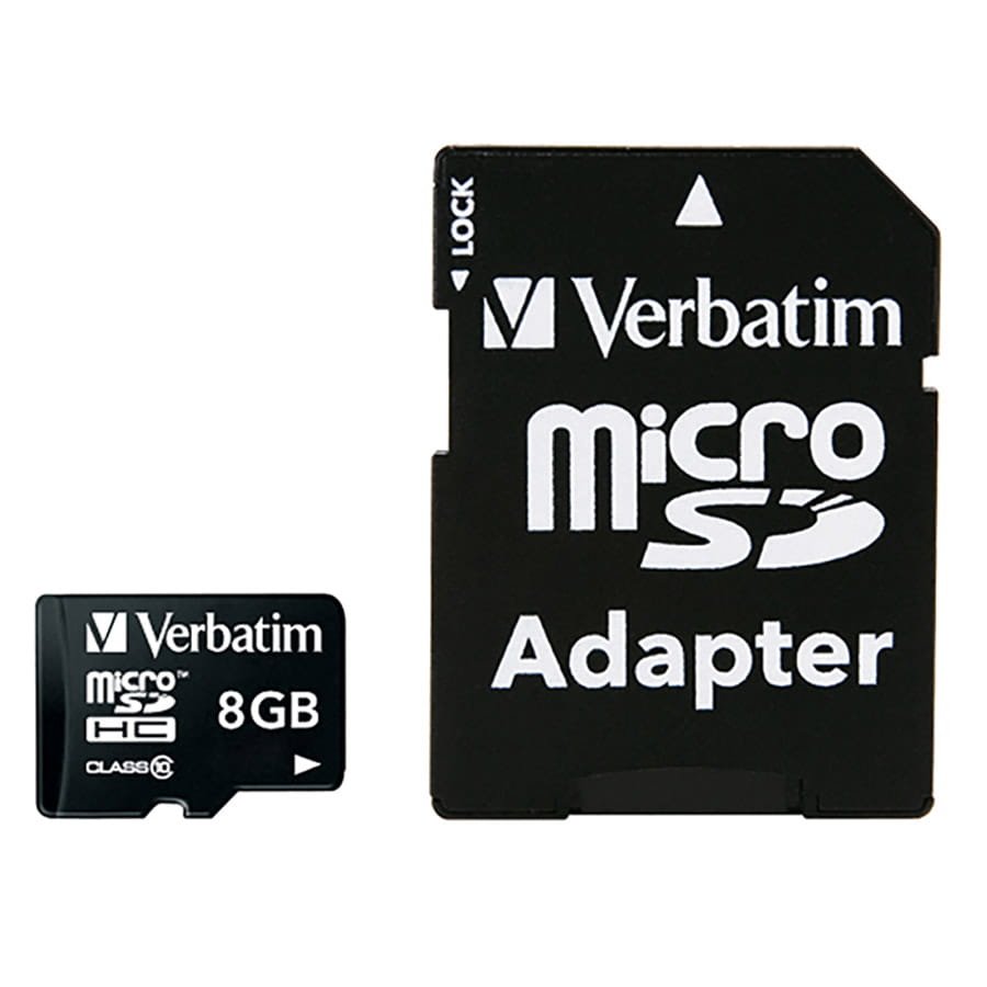 Verbatim microSDHC 8GB Class 10 incl. Adapter Verbatim microSDHC 8GB Class 10 incl. Adapter