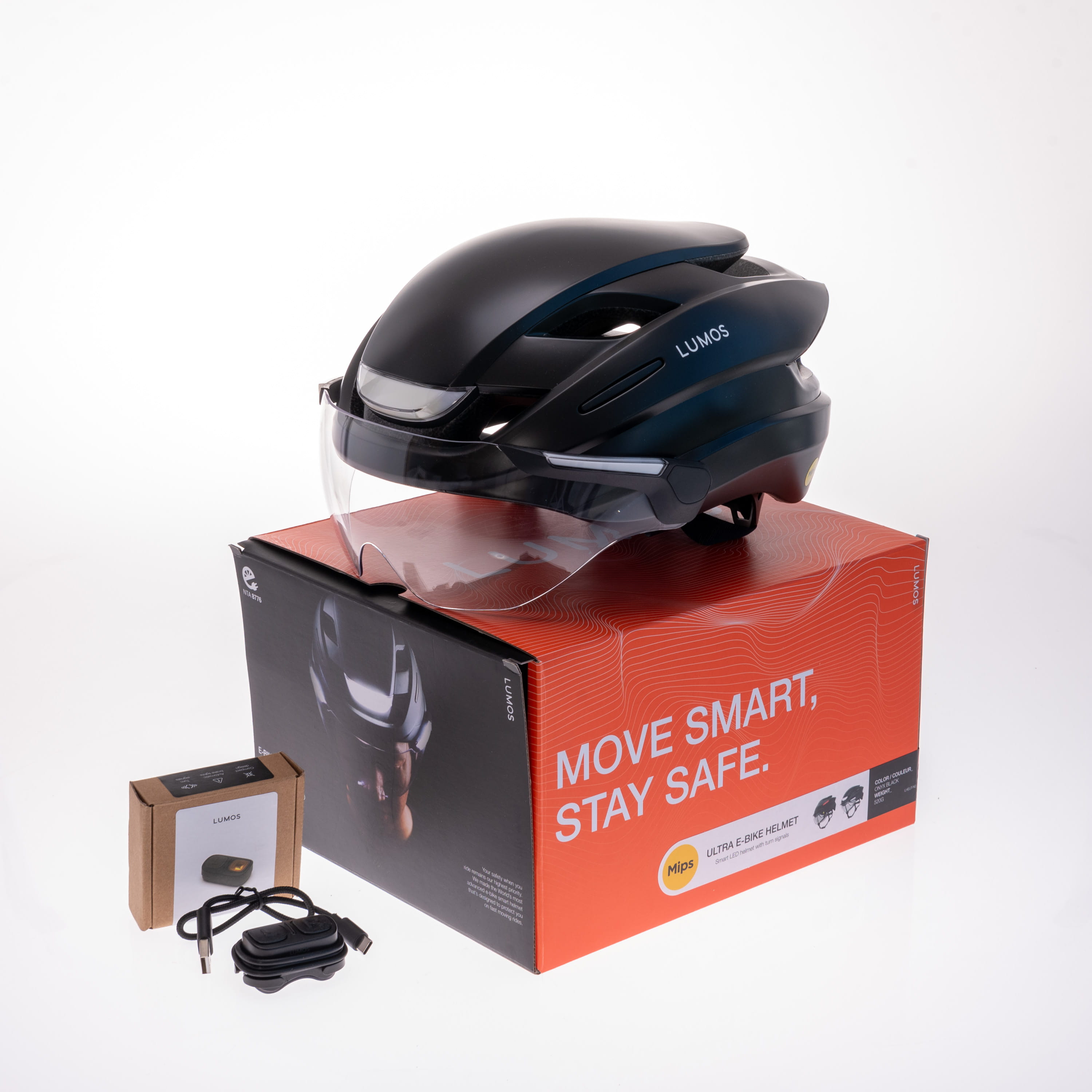 Lumos Ultra E-Bike Mips Helmet mit Blinkers and Visor - Onyx Black - Mips (Second Choice)
