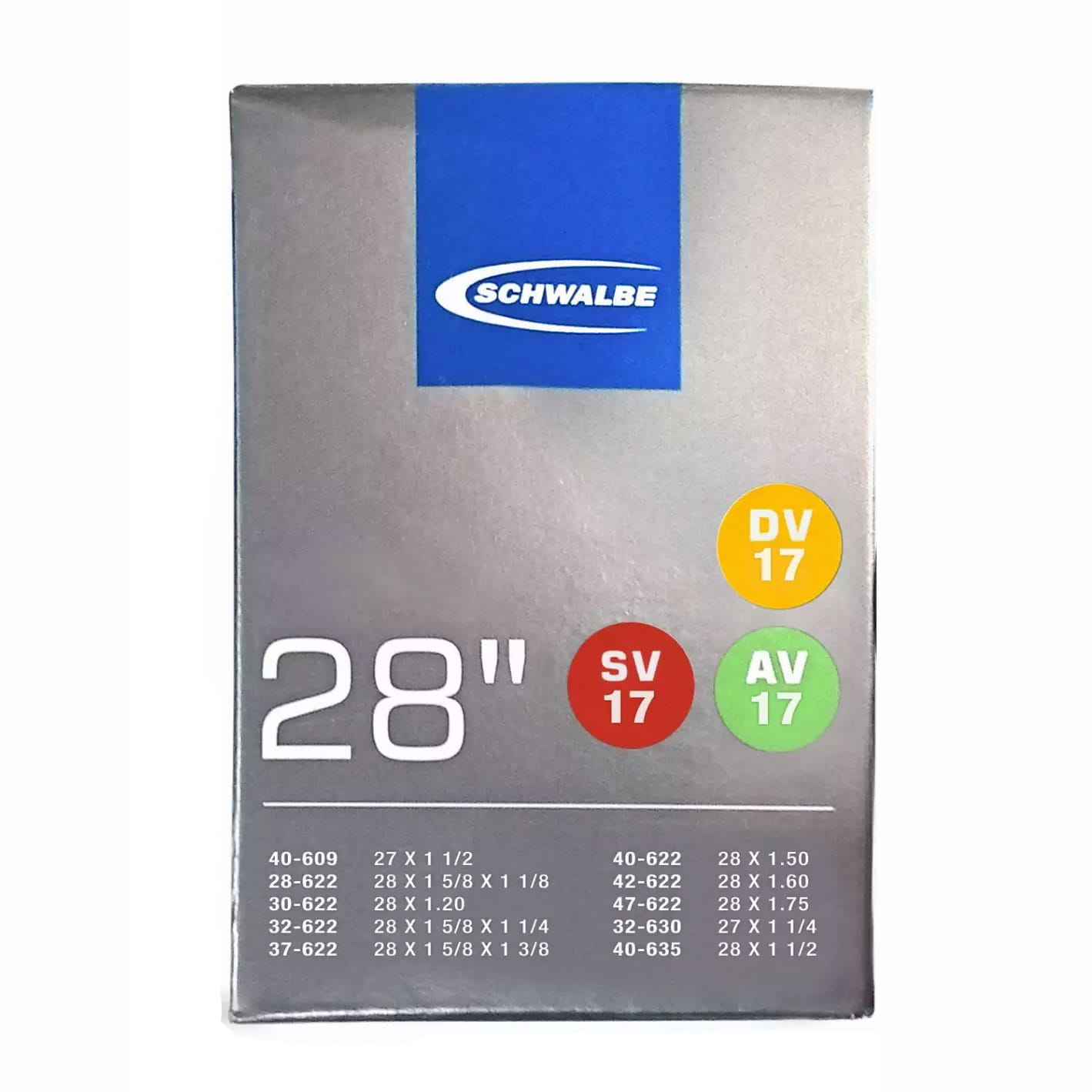 Schwalbe Bicycle Tube 28" - AV17, DV17, SV17 Schwalbe Bicycle Tube 28" - AV17, DV17, SV17