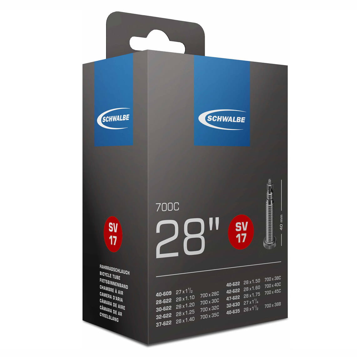 Schwalbe Schlauch 17 für 28" Schwalbe Schlauch 17 für 28"