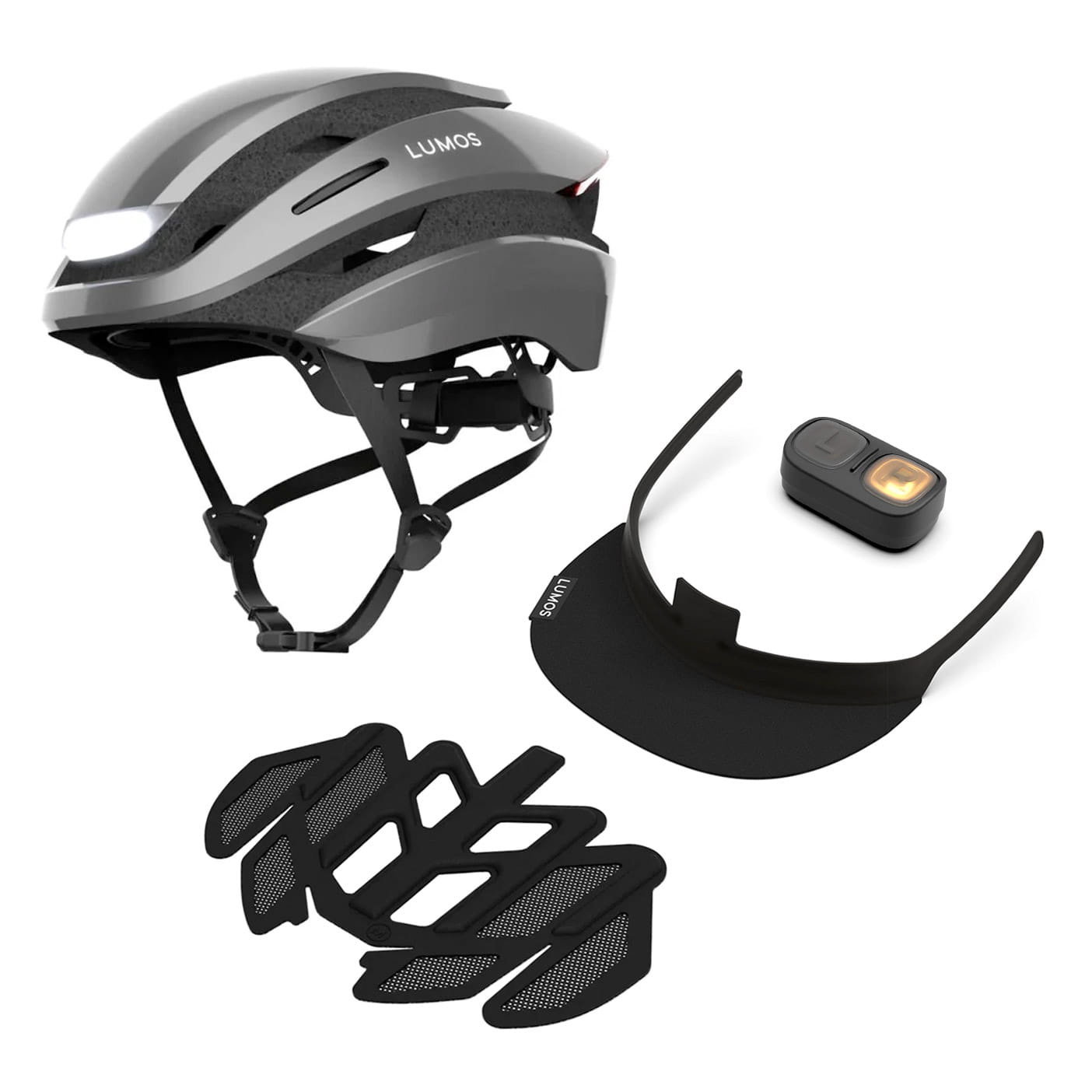 Lumos Ultra+ Mips Visor LED Fahrradhelm mit Sonnenblende, Blinkern, Bremslicht