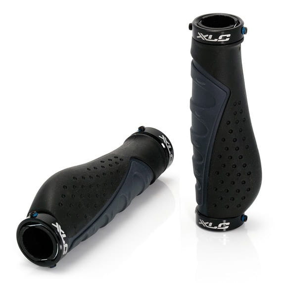 xlc-griffe-gr-s07-ergonomic-schwarz-grau XLC GR-S07 Fahrradgriffe Ergonomisch Schwarz / Grau