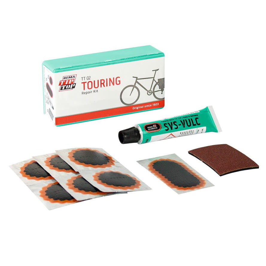 tip-top-tt02-fahrrad-flickset Rema Tip Top TT02 Touring Flickzeug Set Fahrrad 5060100