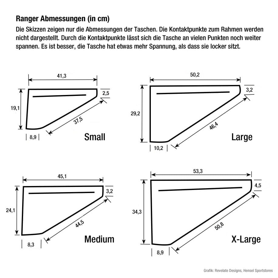 Revelate Designs Ranger Frame Bag Rahmentasche (41/45/50/53 cm)