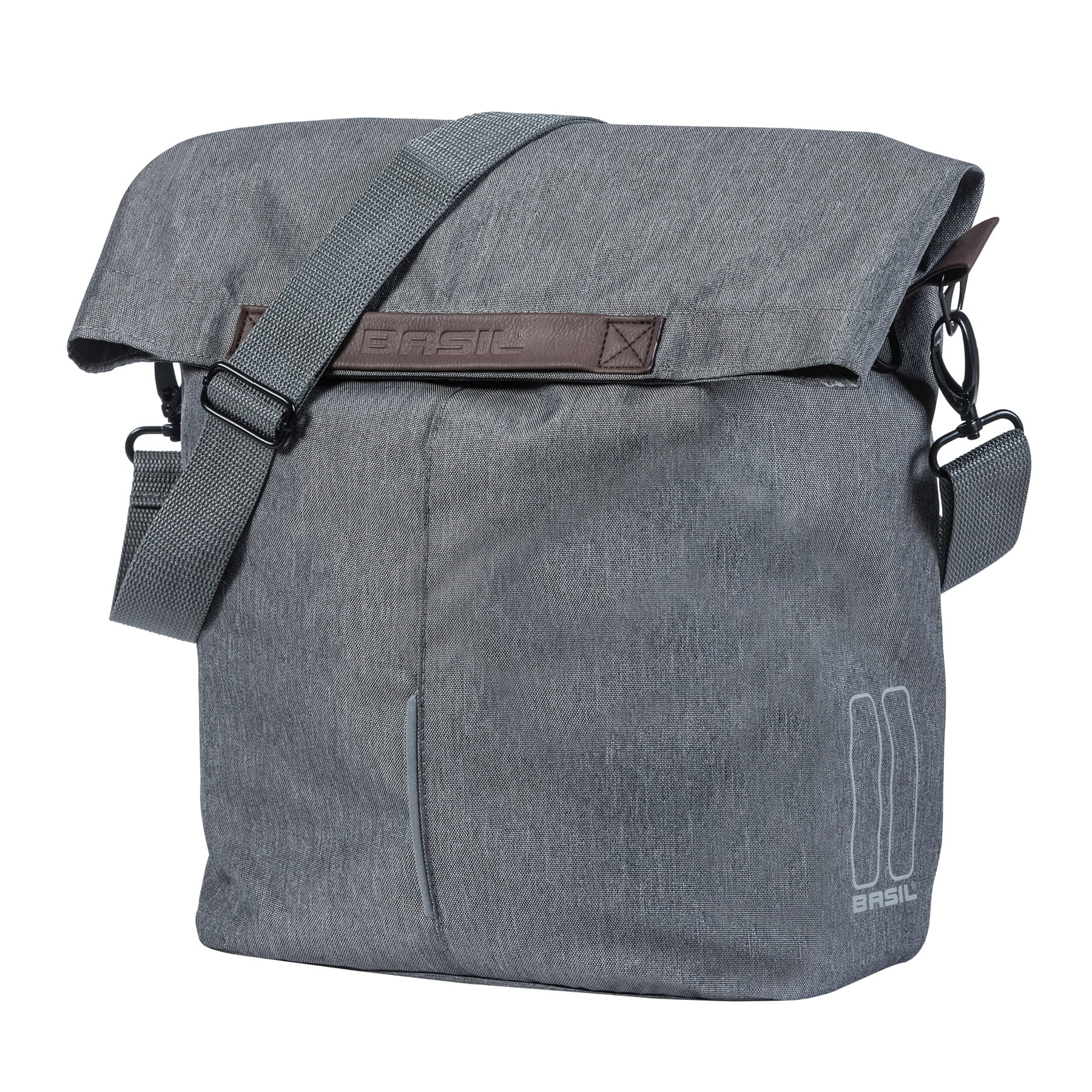 17780-Basil-City-Shopper-grey-melee_c661c4cbeb61bdd73ee995cd8bc8120f Basil City Shopper Hinterradtasche Gepäckträger / Schultertasche 14-16L