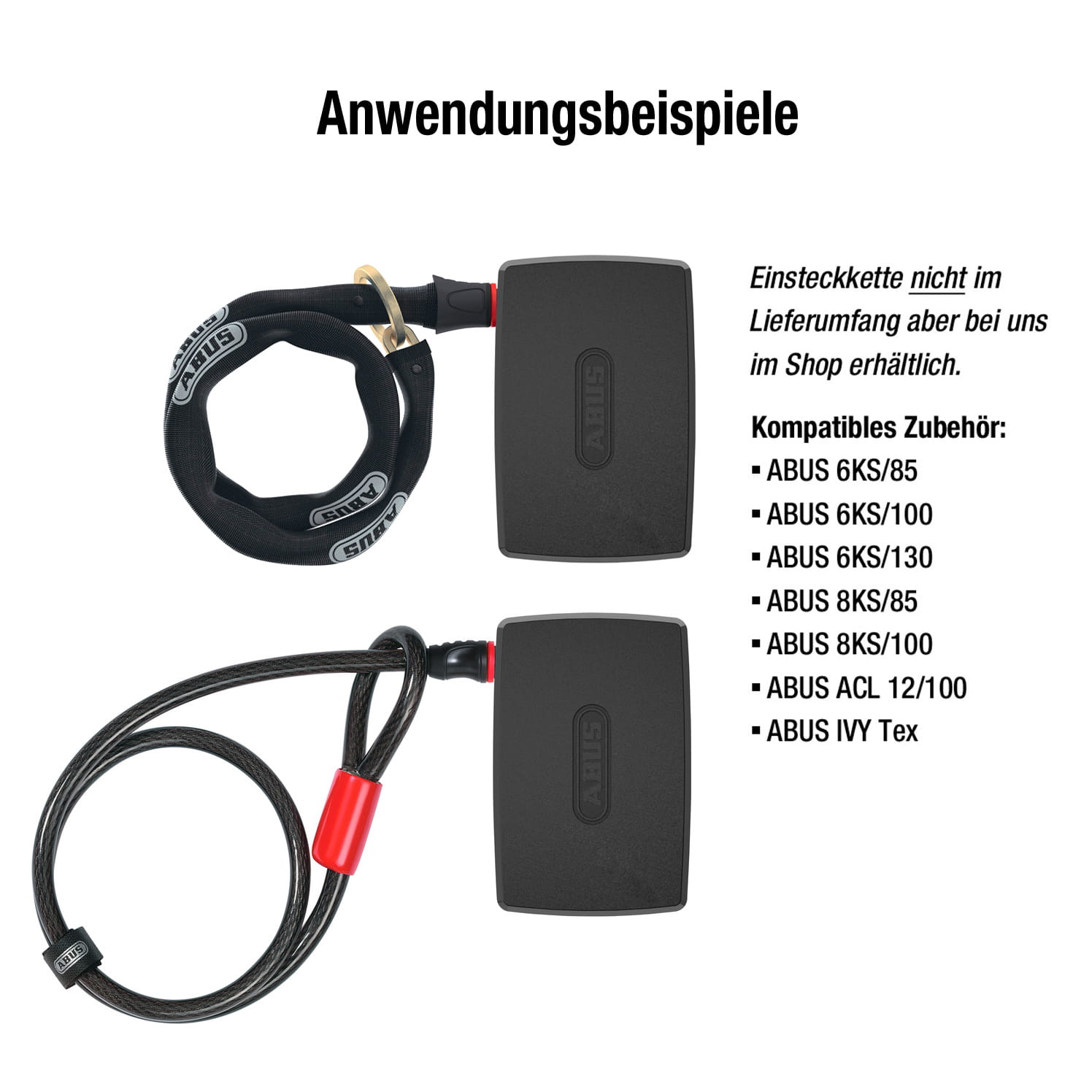 ABUS Alarmbox 2.0 mobile Alarmanlage 100dB with Aufnahme for Ketten & Kabel