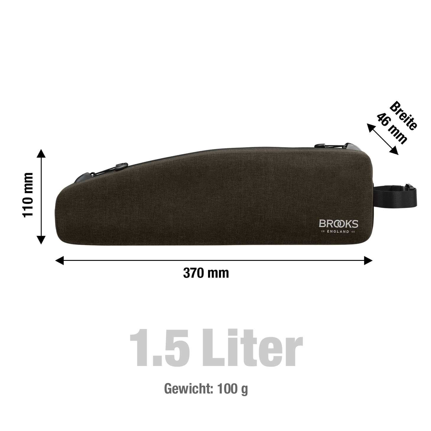 Brooks Scape Top Tube Bag Long 1.5L
