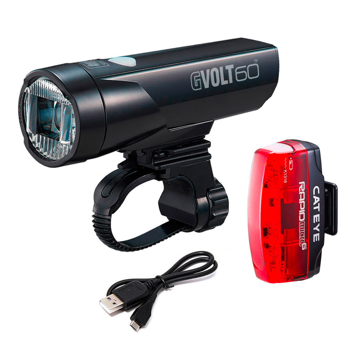 cateye-gvolt-60-rapid-micro-g-set-002 Cateye Gvolt 60 LED Fahrradlicht Set mit Rücklicht Rapid Micro G