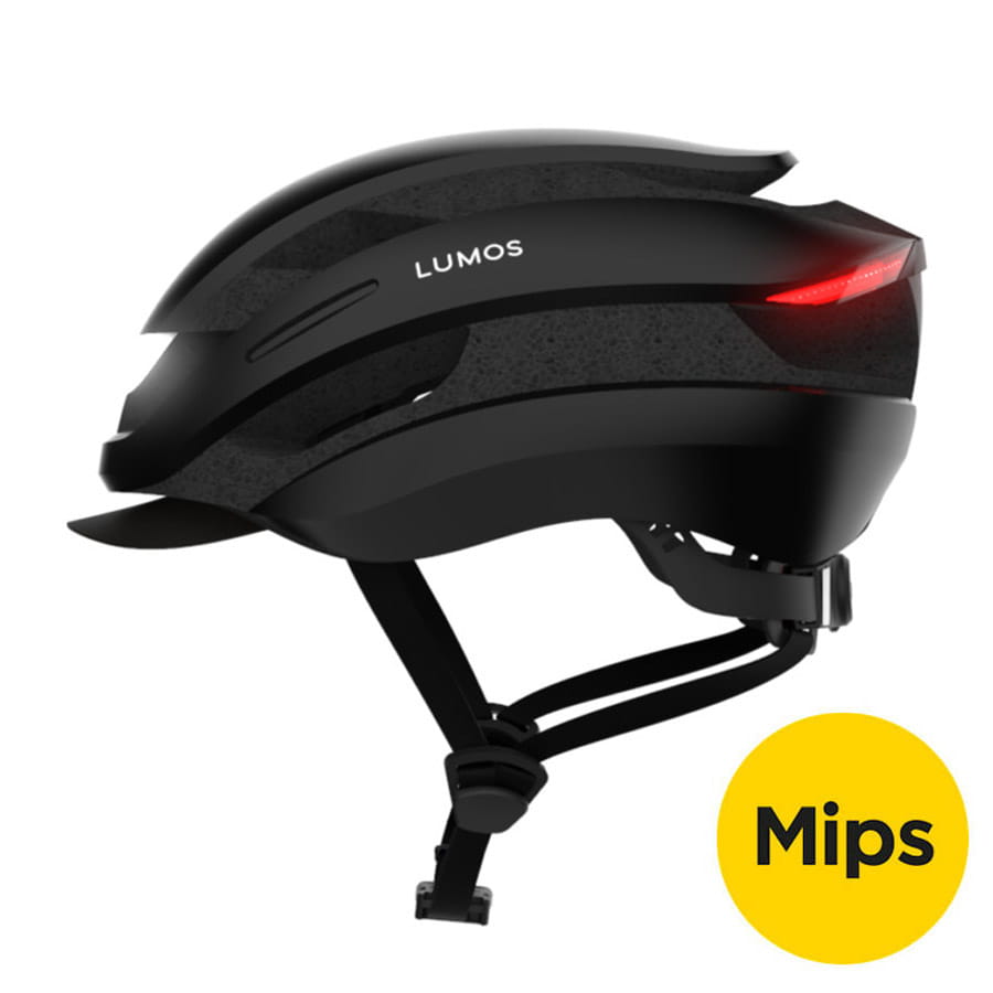 Lumos Ultra+ Mips Visor LED Fahrradhelm mit Visier, Blinkern, Bremslicht
