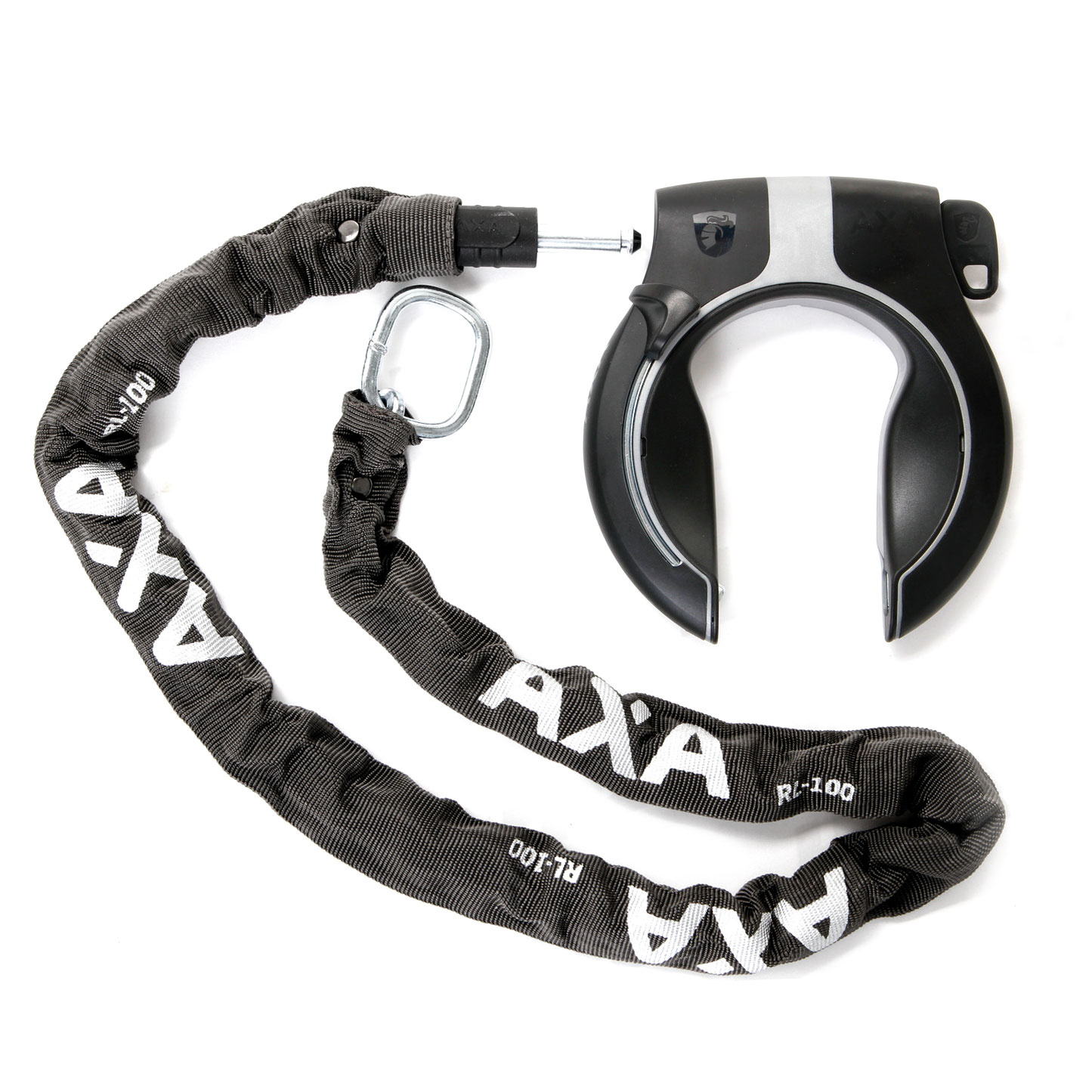 AXA Victory Frame Lock Black with Plug-in Chain 100 cm, ø 5.5 mm