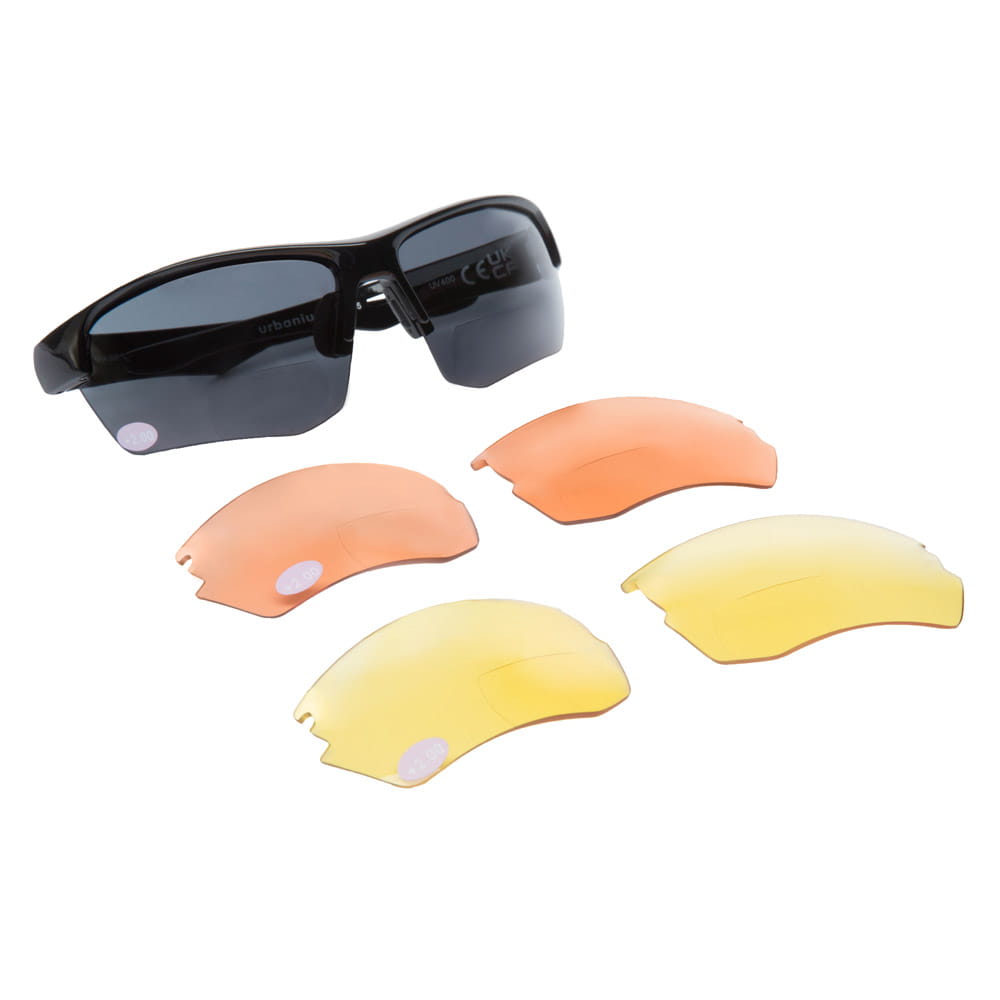 Urbanium Terra Sportbrille mit Lesehilfe Bifokalbrille mit Wechselgläsern polarisierend