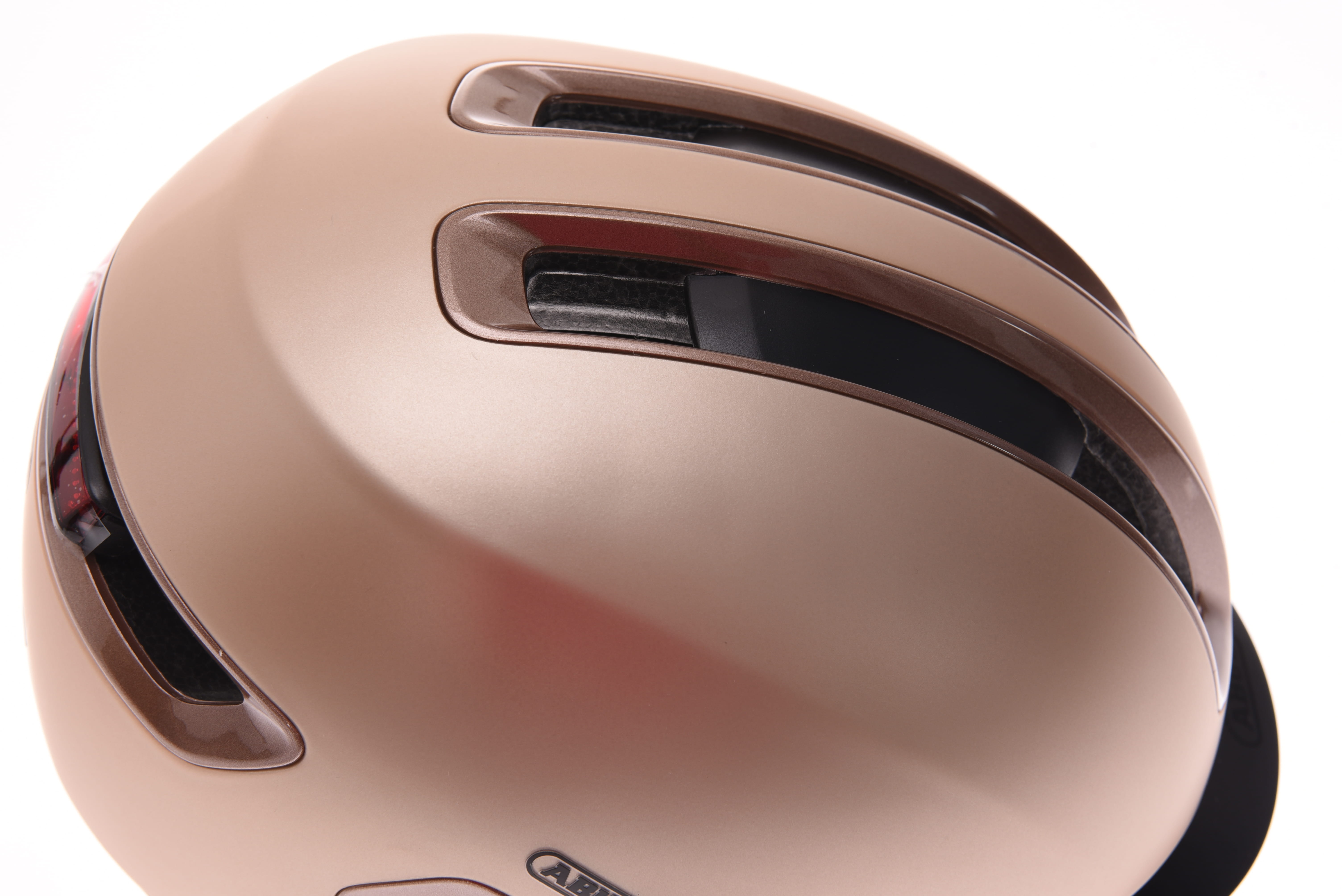 ABUS HUD-Y Fahrradhelm mit LED - Champagne Gold - S 51-55 cm (B-Ware)