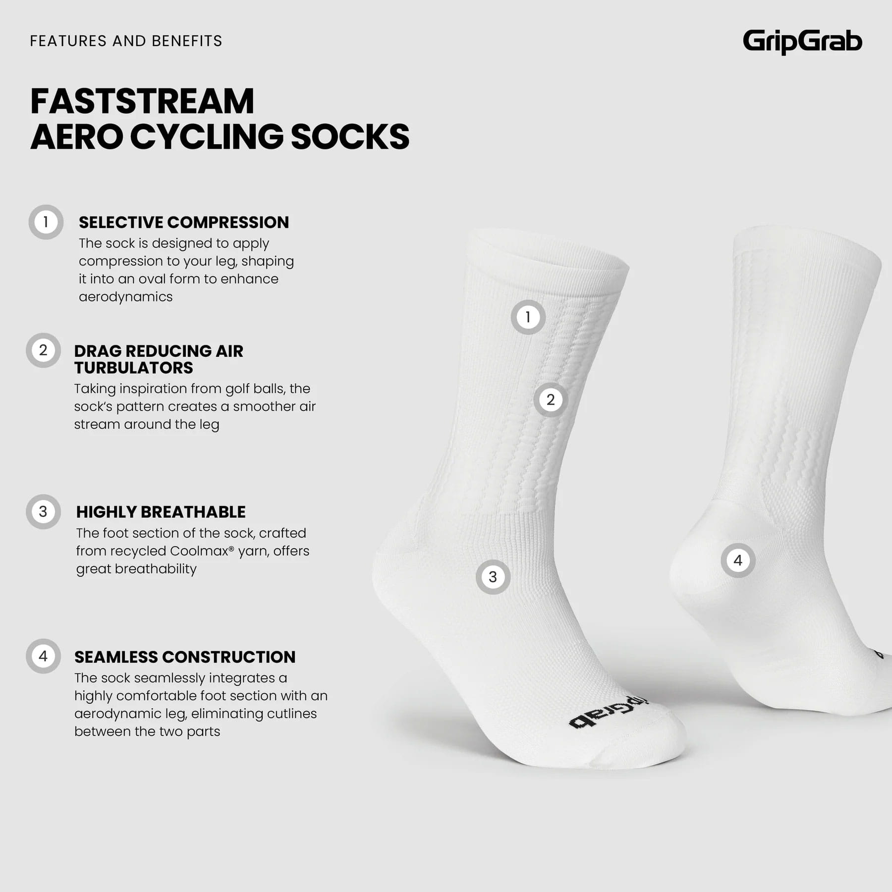 GripGrab FastStream Aero Radsport Socken