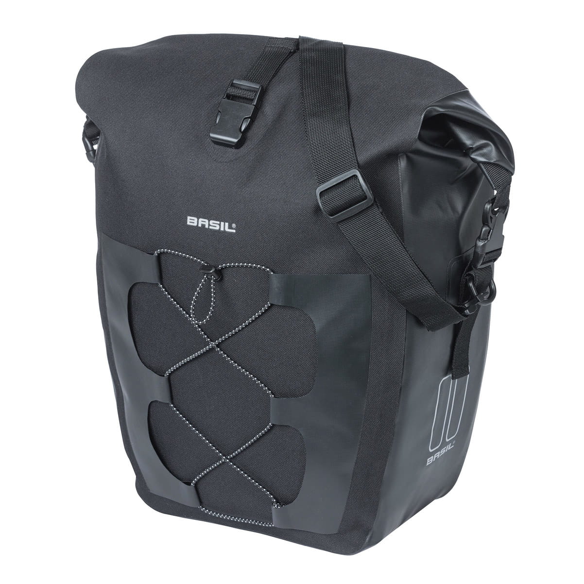 basil-navigator-waterproof-single-pannier-bag-black-001 Basil Navigator Waterproof L Rear Pannier Bag 25-31L (Single Bag)