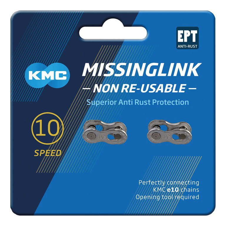 KMC MissingLink 10NR EPT Silver Kettenschloss non-reusable 10-fach (2 Stück)