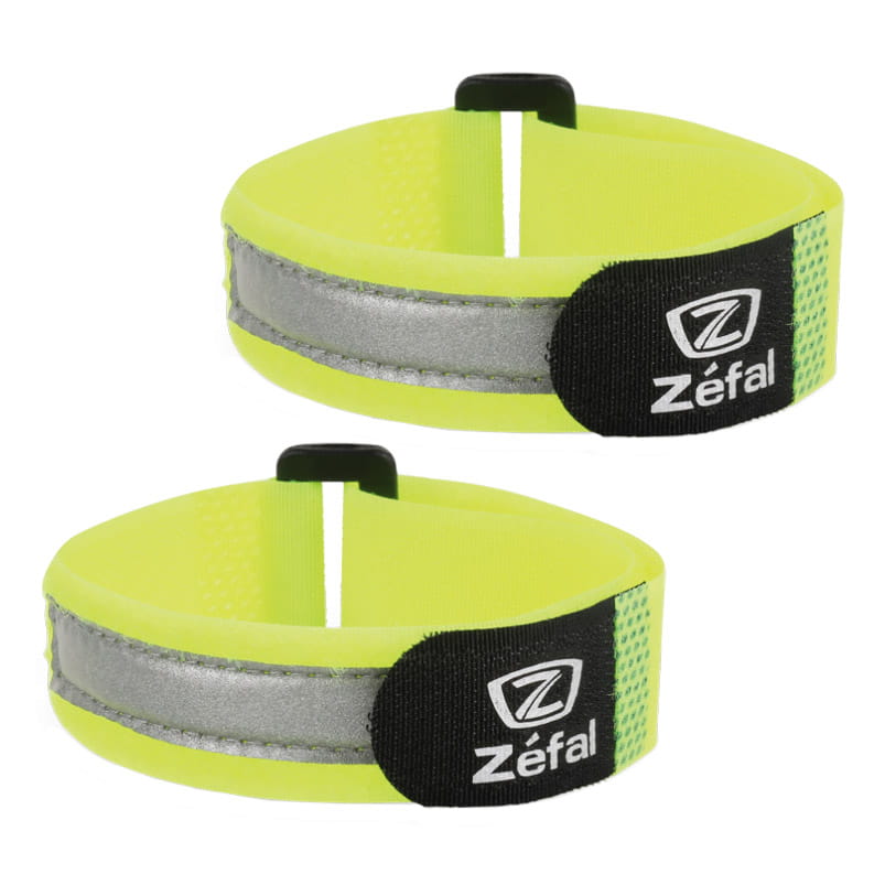 Zefal Doowah Hosenband Neon Gelb mit Reflexstreifen 2 Stück