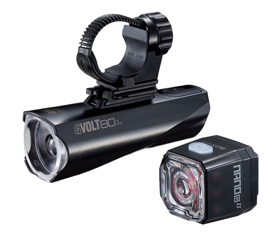 Cateye GVolt 80.1/Nano G II StVZO USB-C Fahrradlicht Set