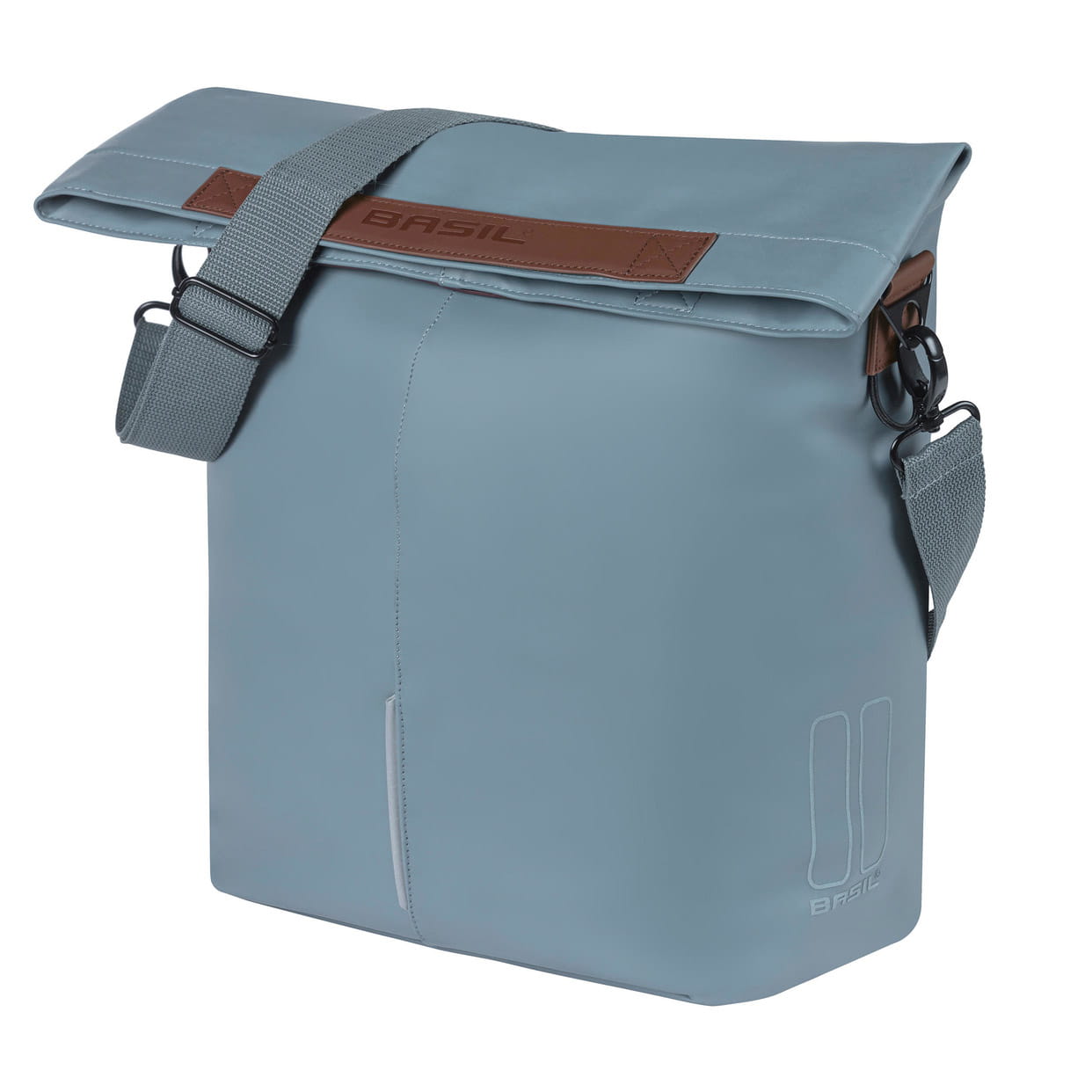 basil-city-shopper-graphite-blue-001_06032853f7966caeac6c315d5f7f7f10 Basil City Shopper Vegan Leather Hinterradtasche / Schultertasche 14-16L