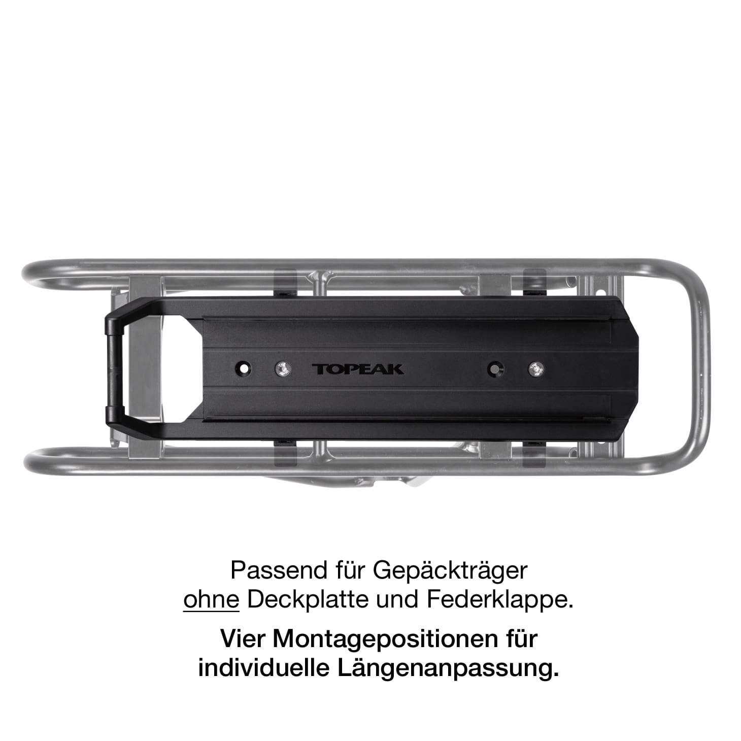 Topeak Omni QuickTrack Adapter universal Gepäckträgerplatte für MTX-/RX-Serie
