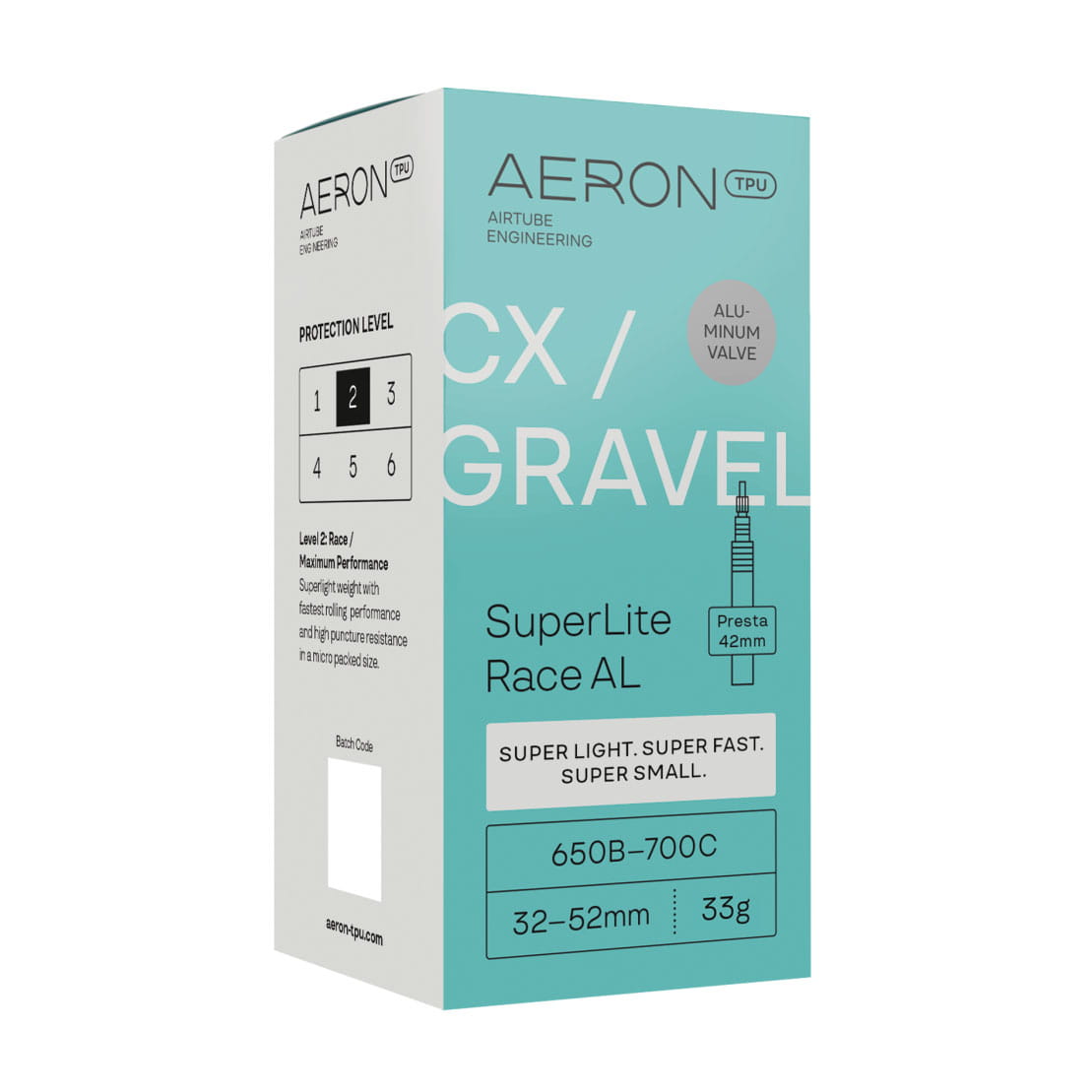 AERON/TPU CX/Gravel SuperLite Race AL TPU-Schlauch 28" / 32-52 mm