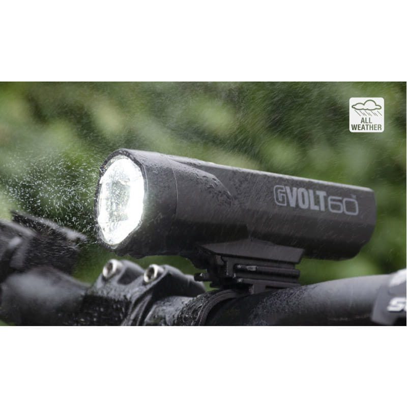 Cateye Gvolt 60 LED Bike Light Set with Rear Light Rapid Micro G