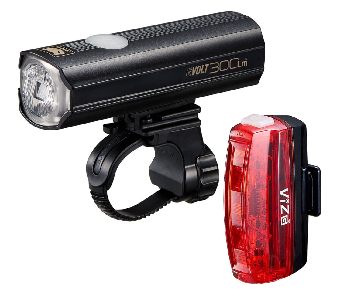 Cateye GVolt 300lm/VIZ G StVZO USB-C Fahrradlicht Set