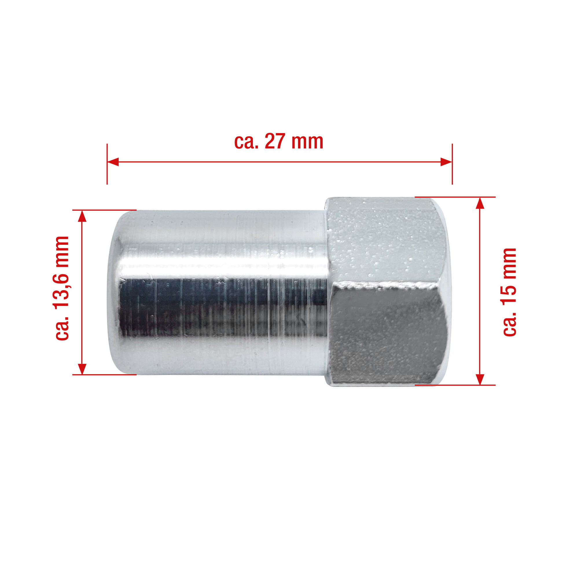 Kettenleitmutter 7073 für HR Achse an 3-/5-Gang Nabe Feingewinde M10,5 mm