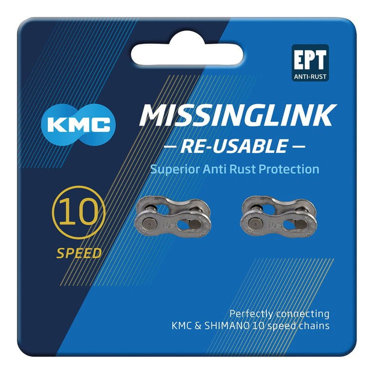 KMC MissingLink 10R EPT Silver Kettenschloss reusable 10-fach (2 Stück)