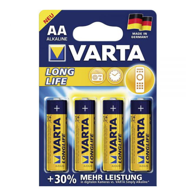 VARTA Longlife Batterie AA LR6 Mignon 4er