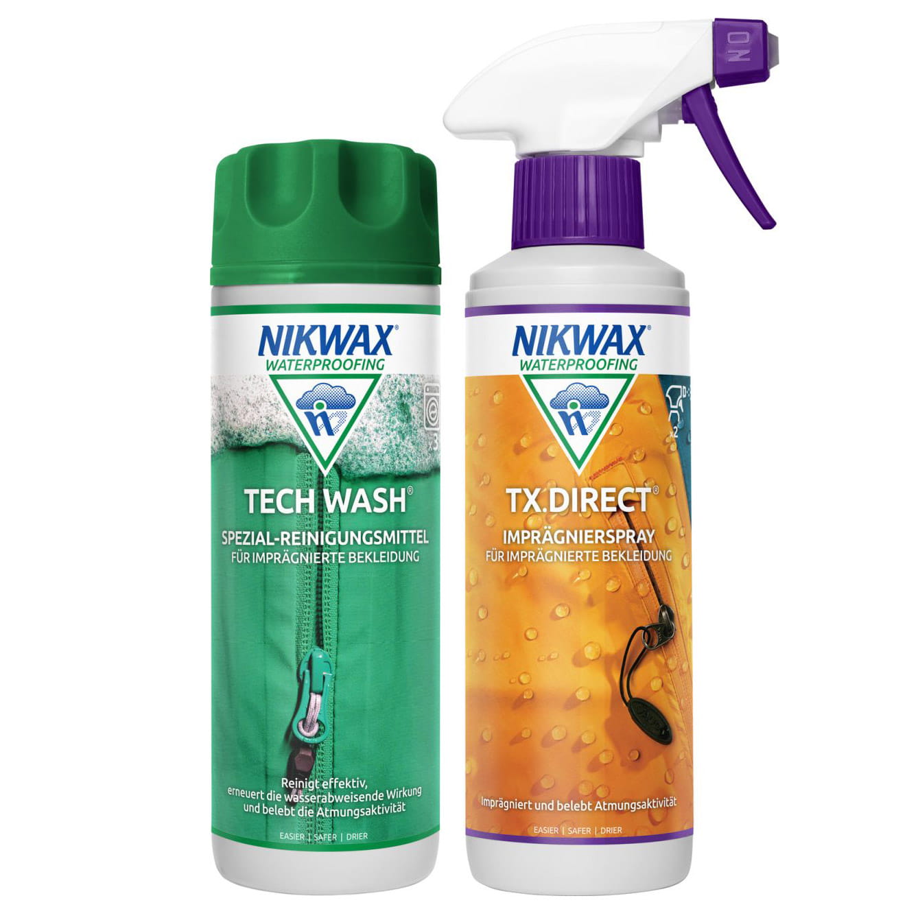 Nikwax Tech Wash + TX-Direct Spray 2x300ml Nikwax Tech Wash + TX-Direct Spray 2x300ml